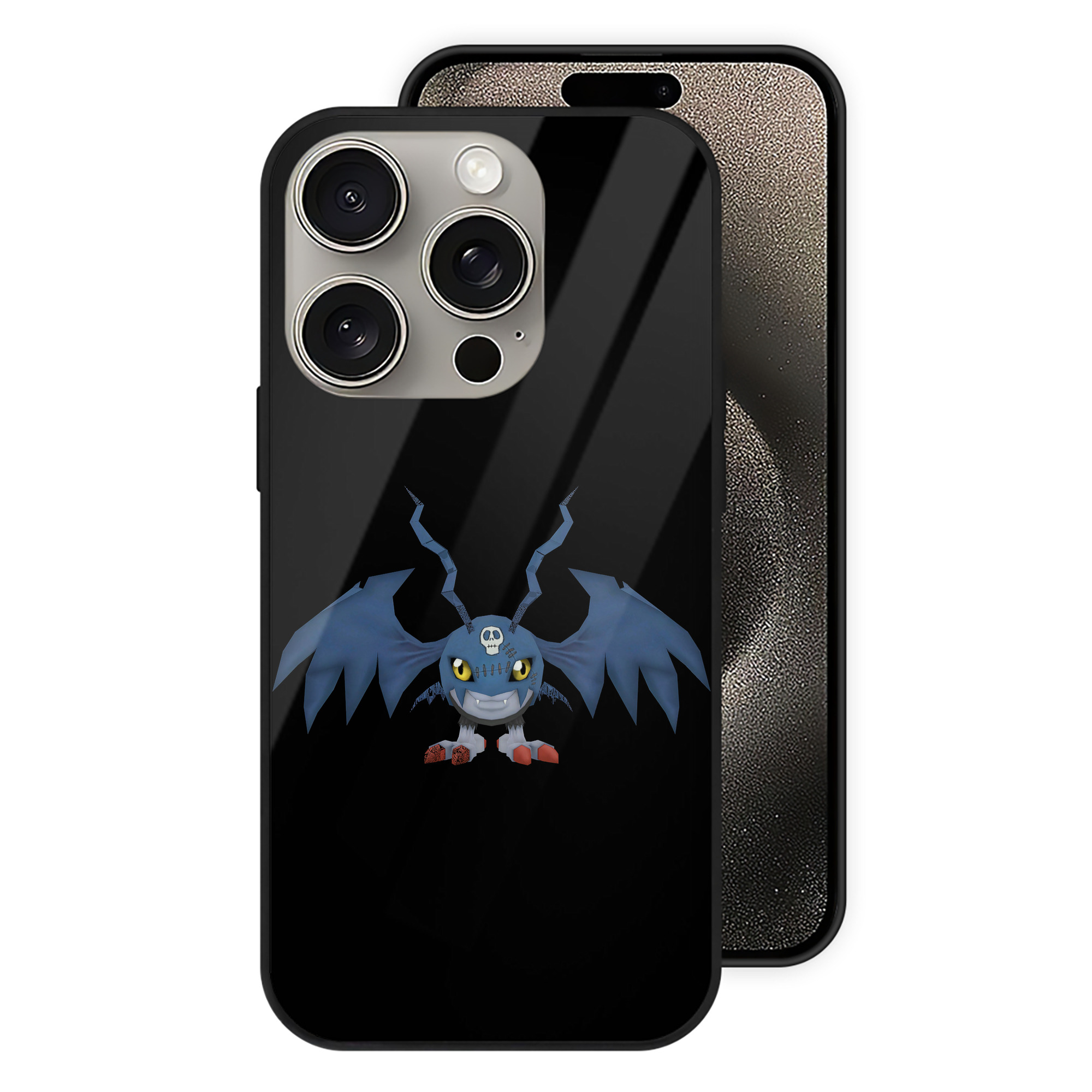 （画像用） Digimon デジタルモンスター/デジモン 【iPhone15Pro対応】スマホケース 耐衝撃＆黄変防止 背面ガラス