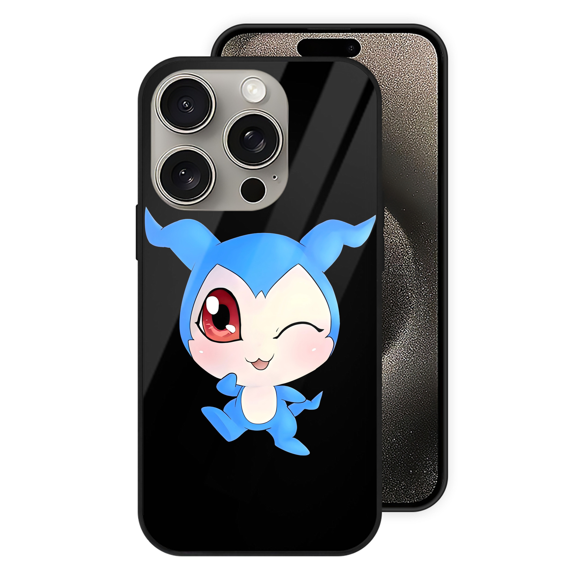 （画像用） Digimon デジタルモンスター/デジモン 【iPhone15Pro対応】スマホケース 耐衝撃＆黄変防止 背面ガラス