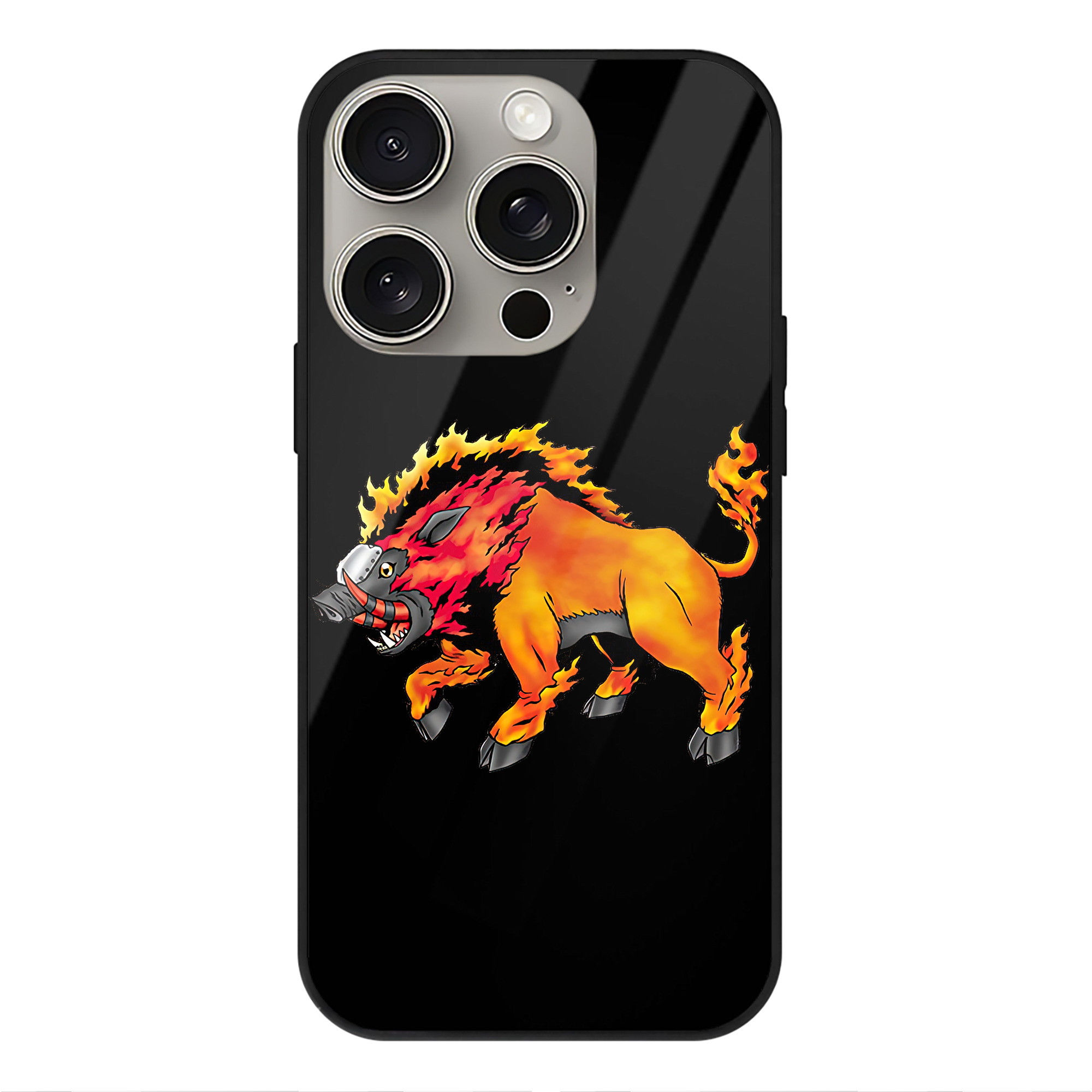 （画像用） Digimon デジタルモンスター/デジモン 【iPhone15Pro対応】スマホケース 耐衝撃＆黄変防止 背面ガラス