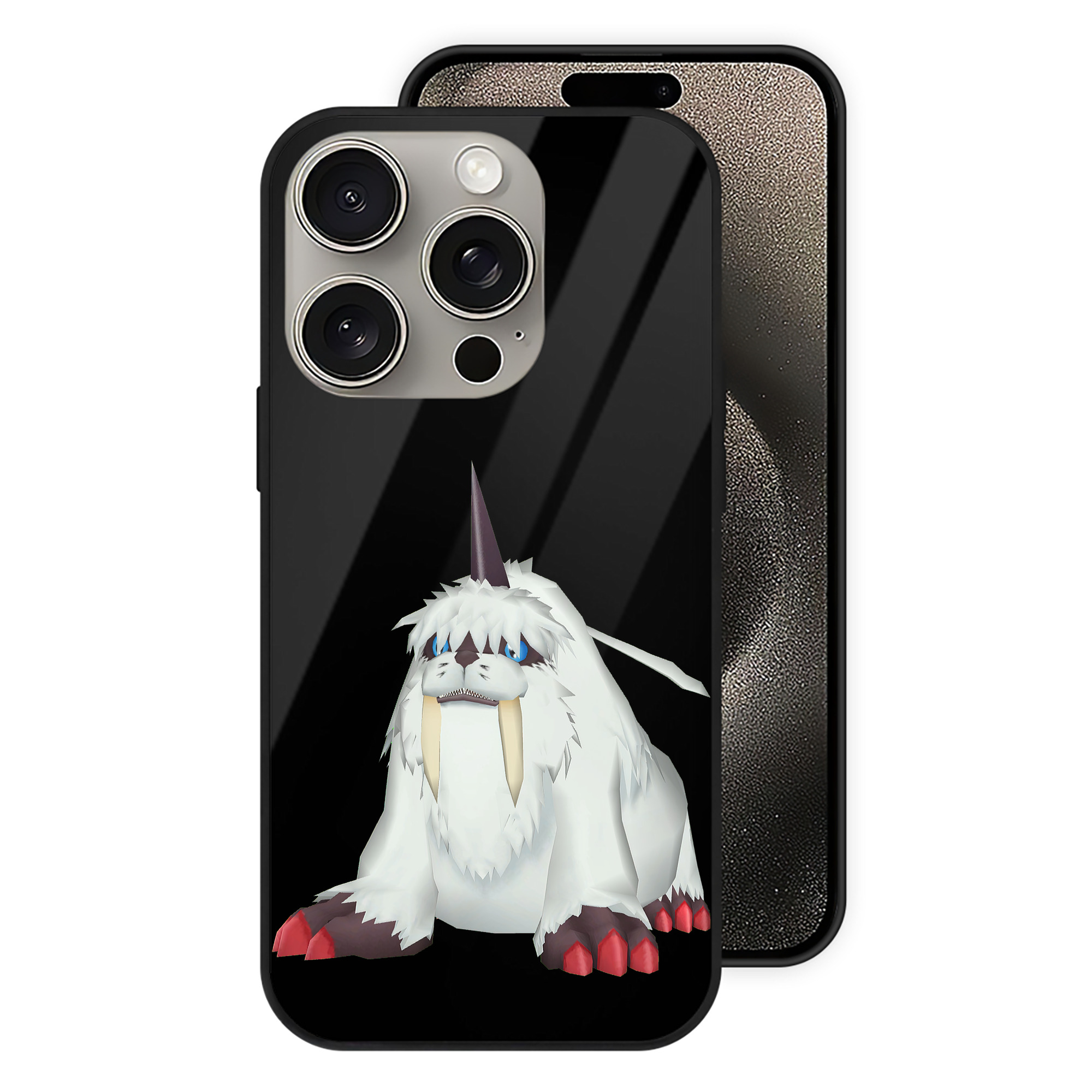 （画像用） Digimon デジタルモンスター/デジモン 【iPhone15Pro対応】スマホケース 耐衝撃＆黄変防止 背面ガラス