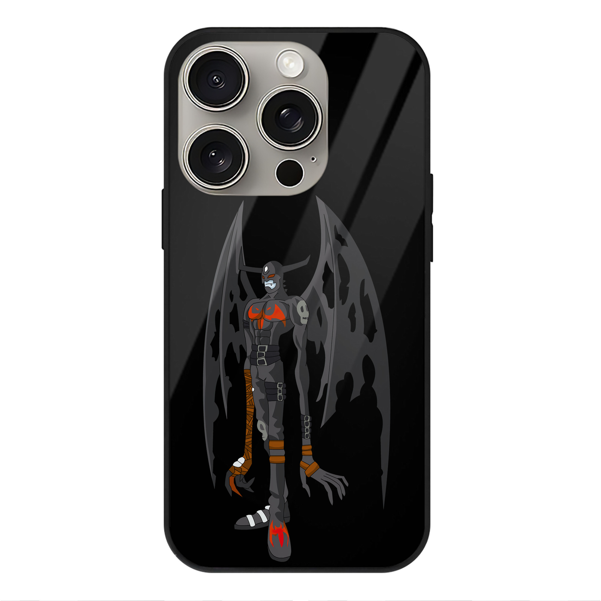 （画像用） Digimon デジタルモンスター/デジモン 【iPhone15Pro対応】スマホケース 耐衝撃＆黄変防止 背面ガラス