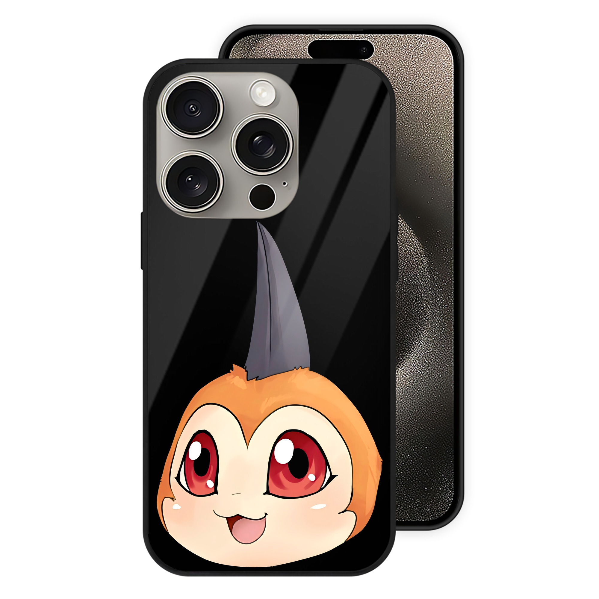 （画像用） Digimon デジタルモンスター/デジモン 【iPhone15Pro対応】スマホケース 耐衝撃＆黄変防止 背面ガラス