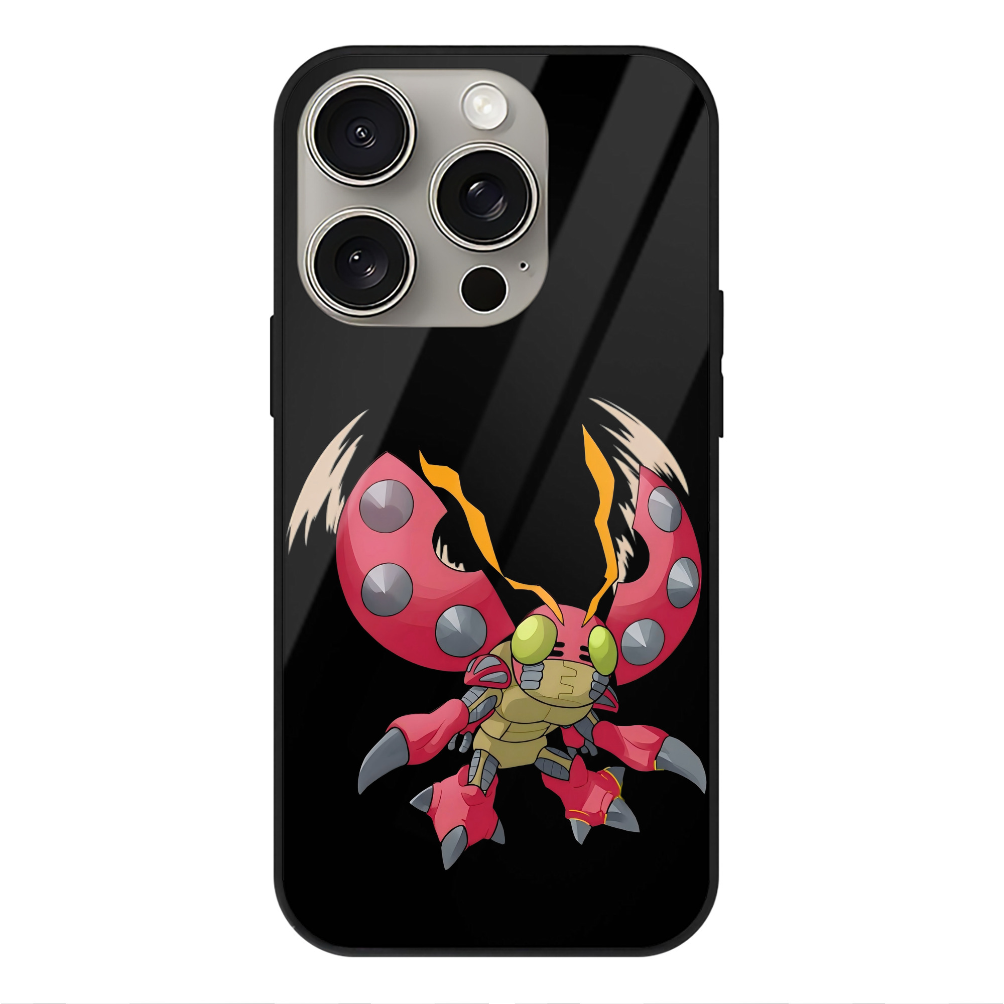 （画像用） Digimon デジタルモンスター/デジモン 【iPhone15Pro対応】スマホケース 耐衝撃＆黄変防止 背面ガラス