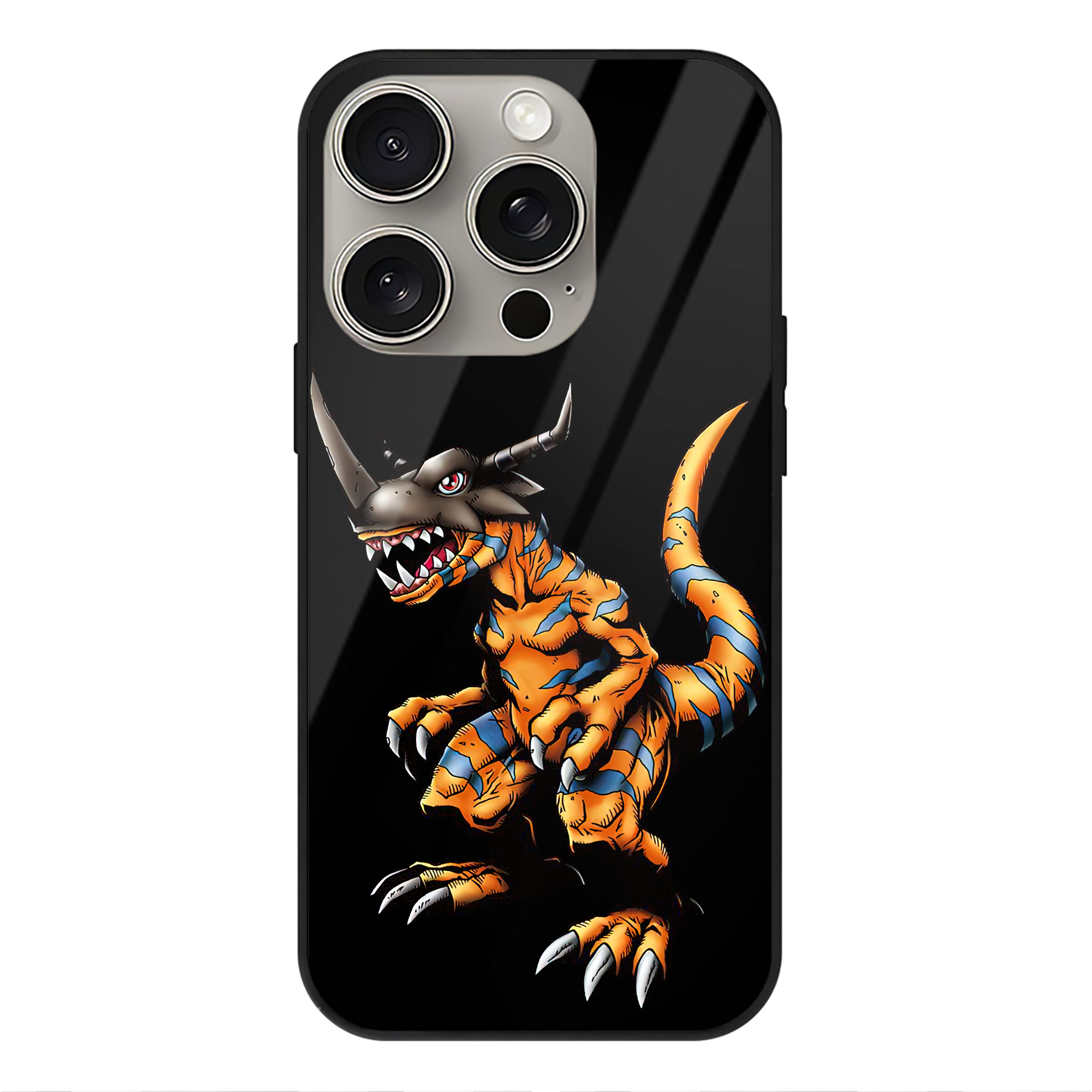 （画像用） Digimon デジタルモンスター/デジモン 【iPhone15Pro対応】スマホケース 耐衝撃＆黄変防止 背面ガラス