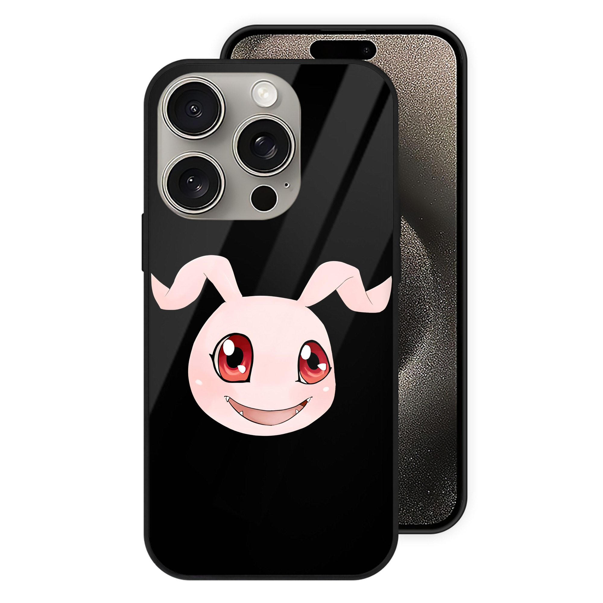 （画像用） Digimon デジタルモンスター/デジモン 【iPhone15Pro対応】スマホケース 耐衝撃＆黄変防止 背面ガラス