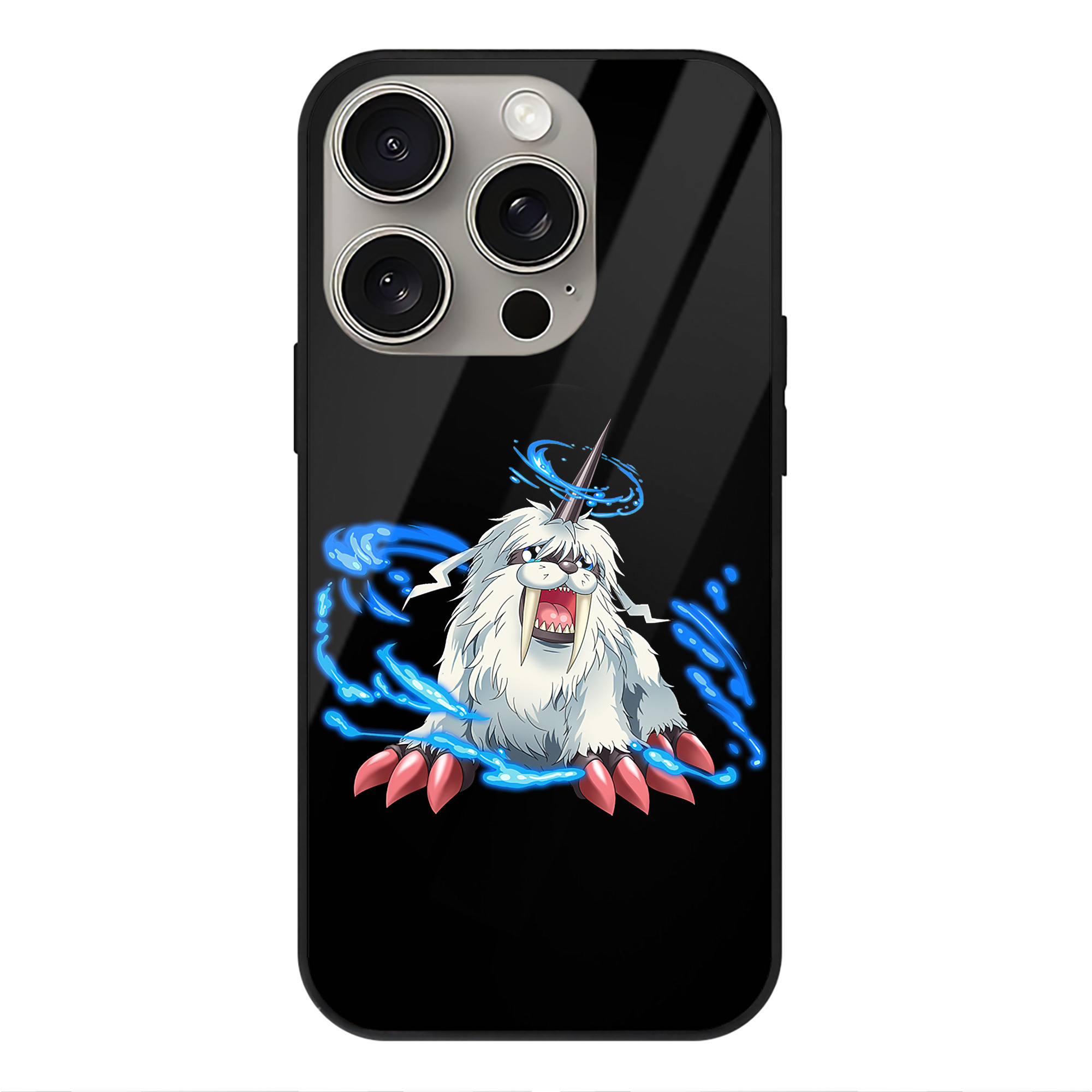 （画像用） Digimon デジタルモンスター/デジモン 【iPhone15Pro対応】スマホケース 耐衝撃＆黄変防止 背面ガラス