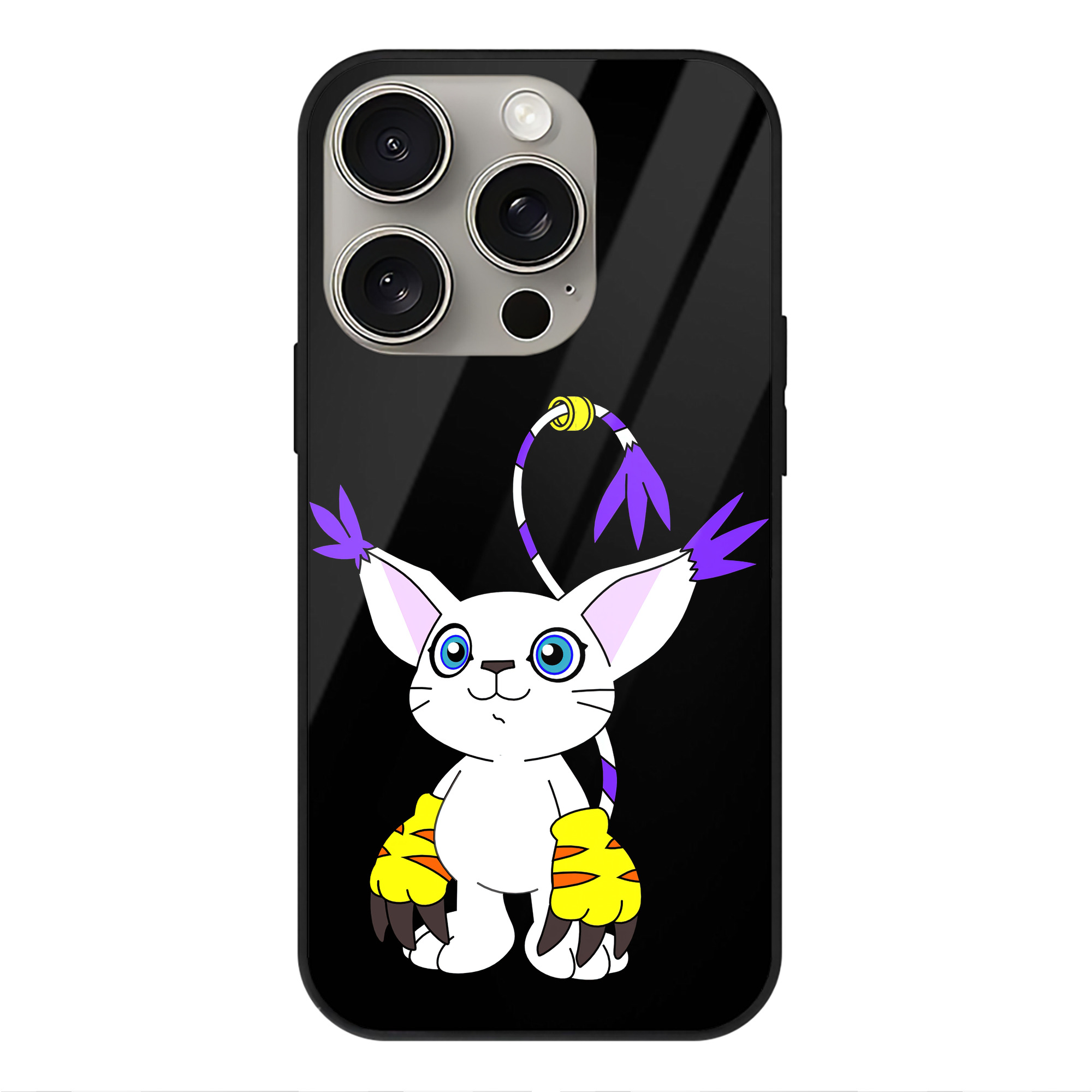 （画像用） Digimon デジタルモンスター/デジモン 【iPhone15Pro対応】スマホケース 耐衝撃＆黄変防止 背面ガラス