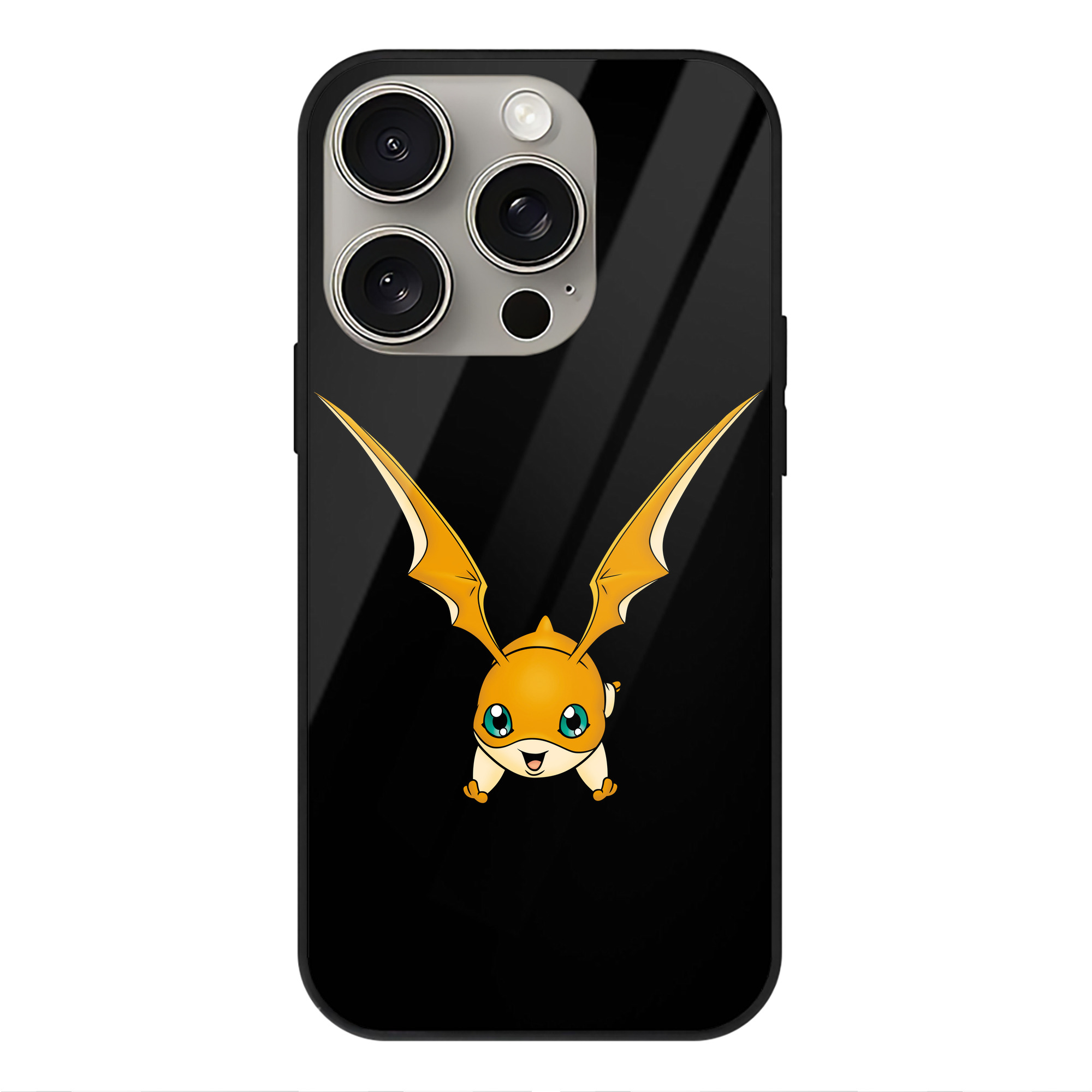 （画像用） Digimon デジタルモンスター/デジモン 【iPhone15Pro対応】スマホケース 耐衝撃＆黄変防止 背面ガラス