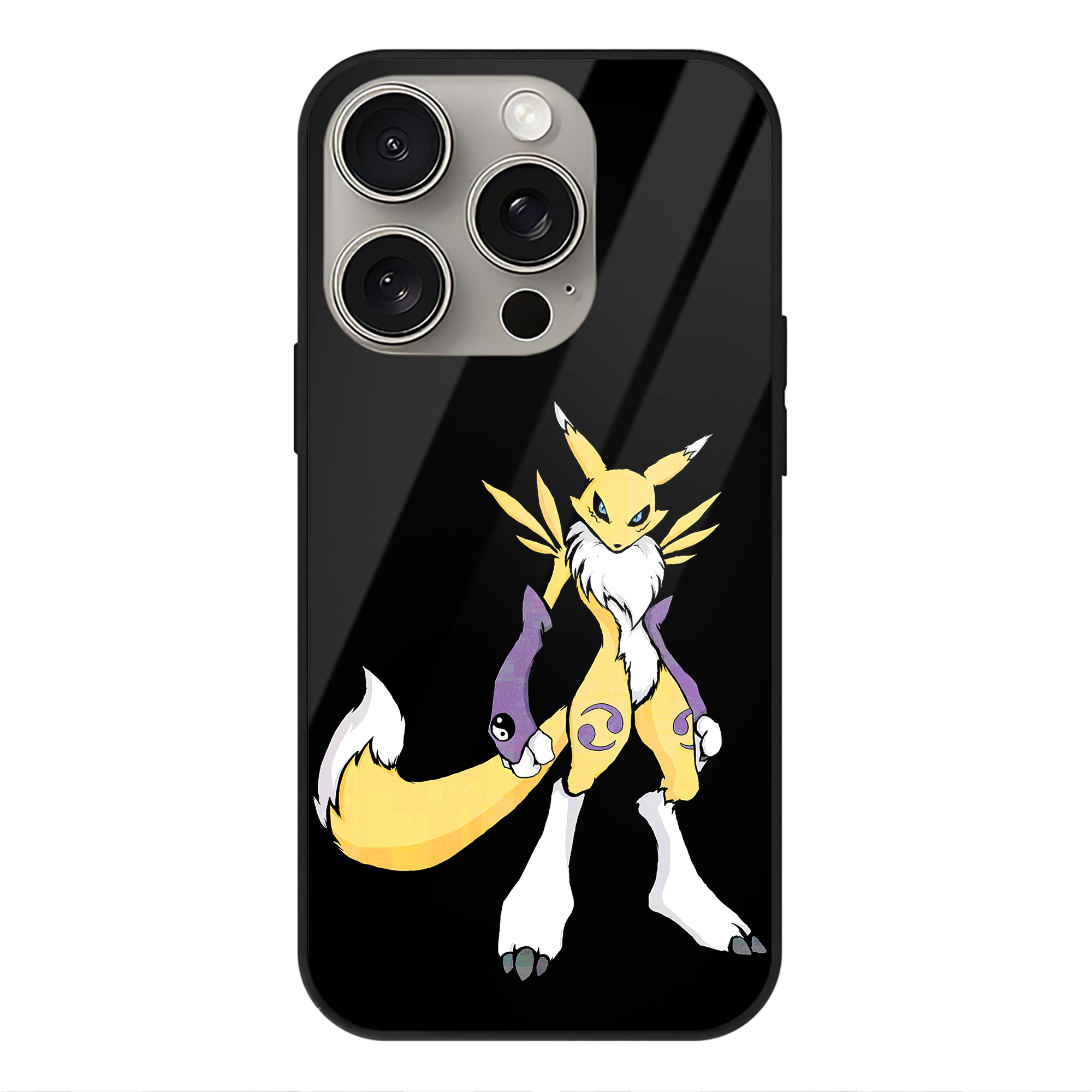 （画像用） Digimon デジタルモンスター/デジモン 【iPhone15Pro対応】スマホケース 耐衝撃＆黄変防止 背面ガラス