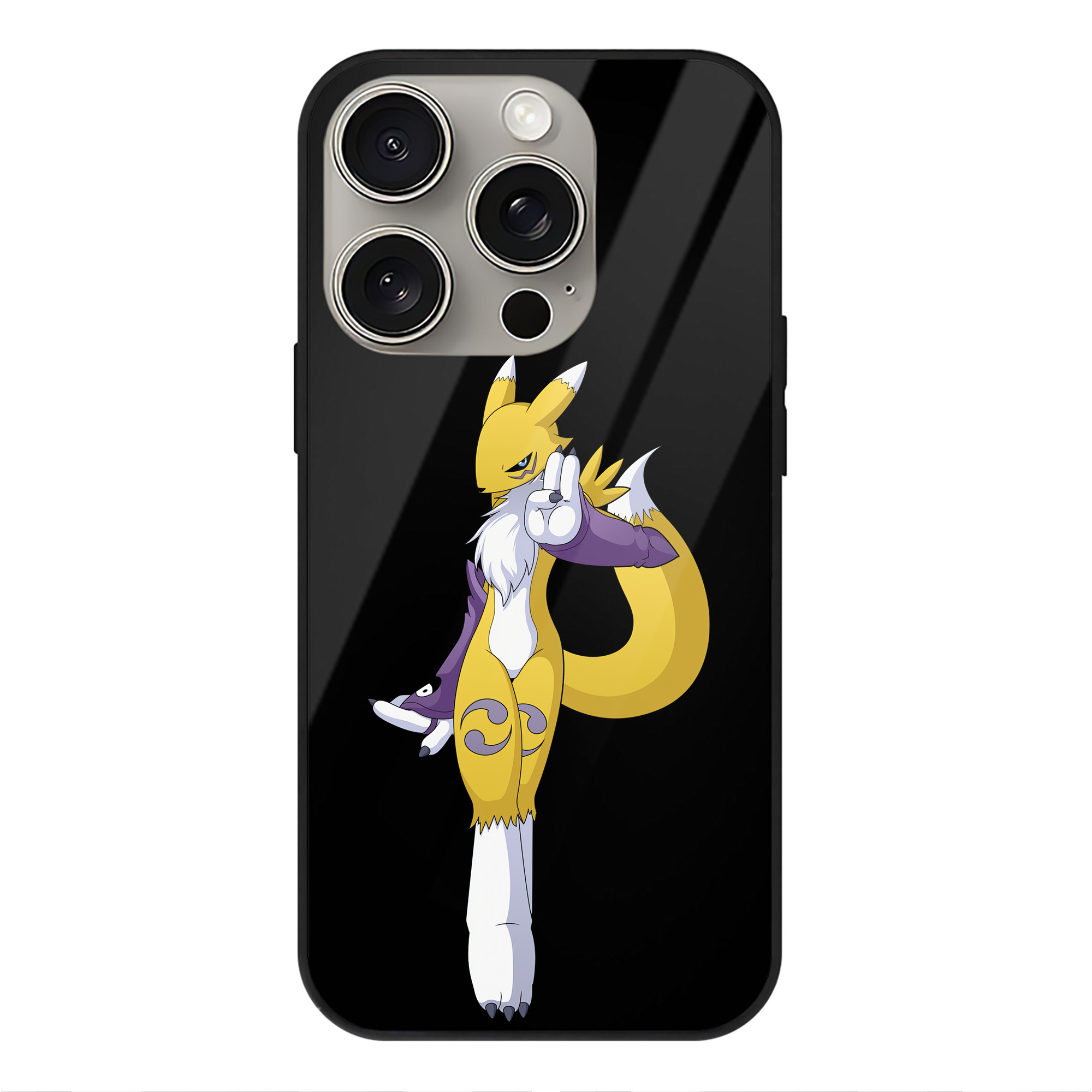 （画像用） Digimon デジタルモンスター/デジモン 【iPhone15Pro対応】スマホケース 耐衝撃＆黄変防止 背面ガラス