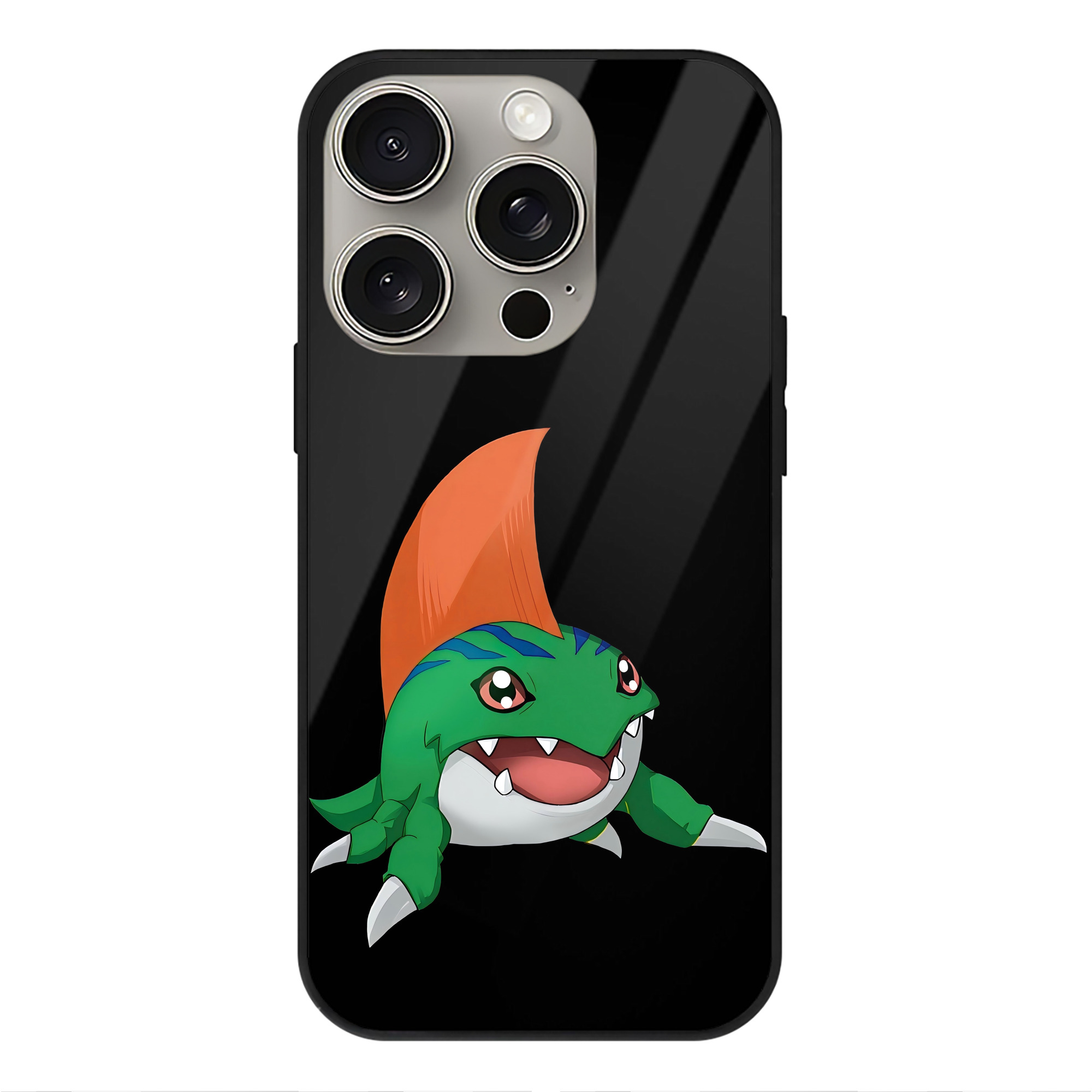 （画像用） Digimon デジタルモンスター/デジモン 【iPhone15Pro対応】スマホケース 耐衝撃＆黄変防止 背面ガラス