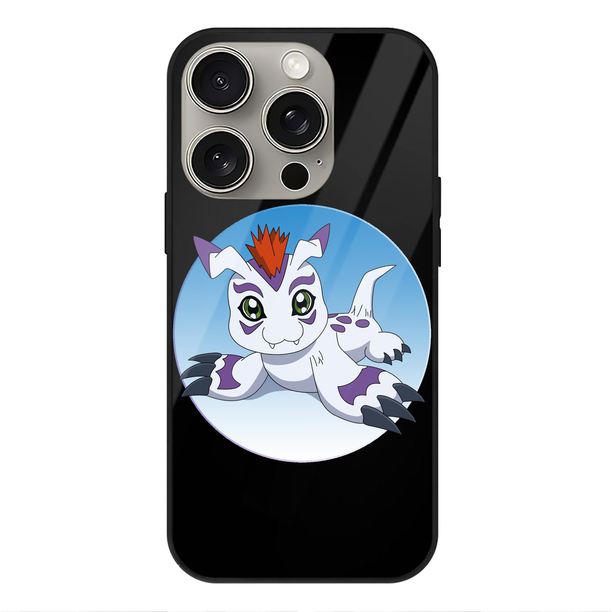（画像用） Digimon デジタルモンスター/デジモン 【iPhone15Pro対応】スマホケース 耐衝撃＆黄変防止 背面ガラス