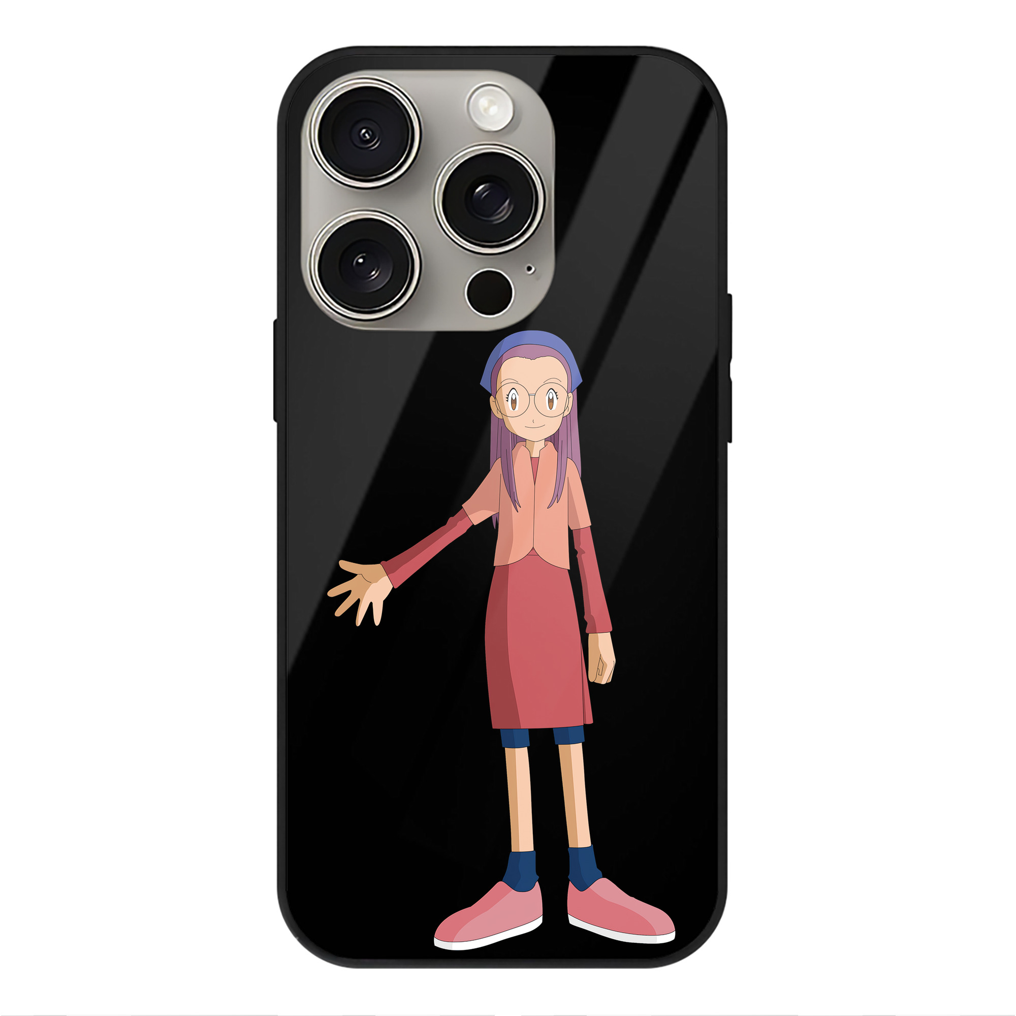 （画像用） Digimon デジタルモンスター/デジモン 【iPhone15Pro対応】スマホケース 耐衝撃＆黄変防止 背面ガラス