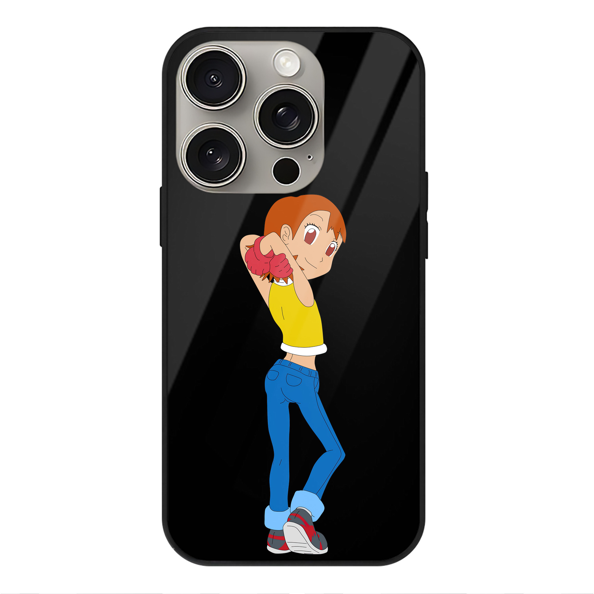 （画像用） Digimon デジタルモンスター/デジモン 【iPhone15Pro対応】スマホケース 耐衝撃＆黄変防止 背面ガラス
