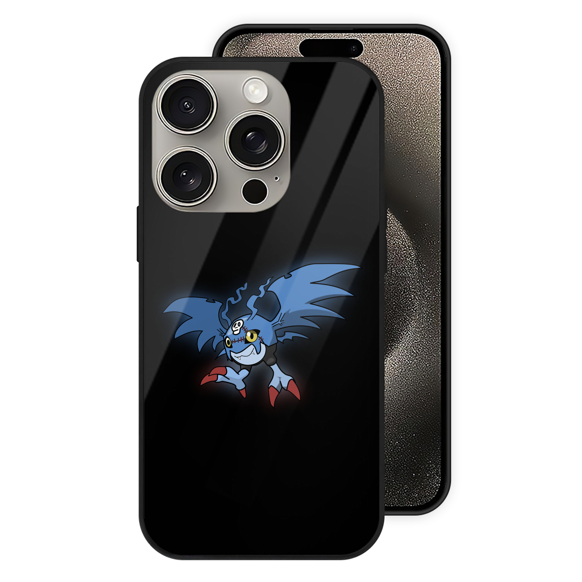 （画像用） Digimon デジタルモンスター/デジモン 【iPhone15Pro対応】スマホケース 耐衝撃＆黄変防止 背面ガラス