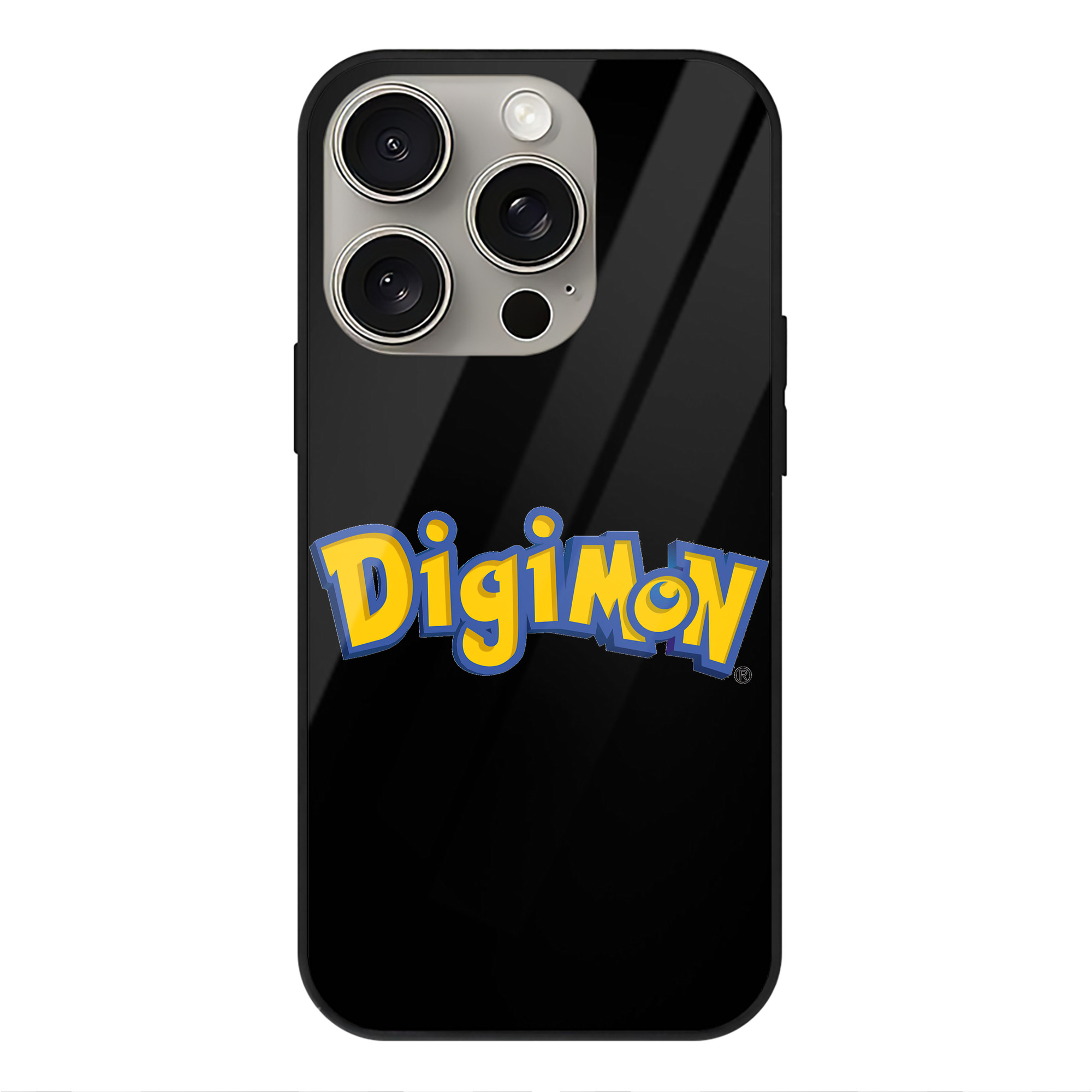 （画像用） Digimon デジタルモンスター/デジモン 【iPhone15Pro対応】スマホケース 耐衝撃＆黄変防止 背面ガラス