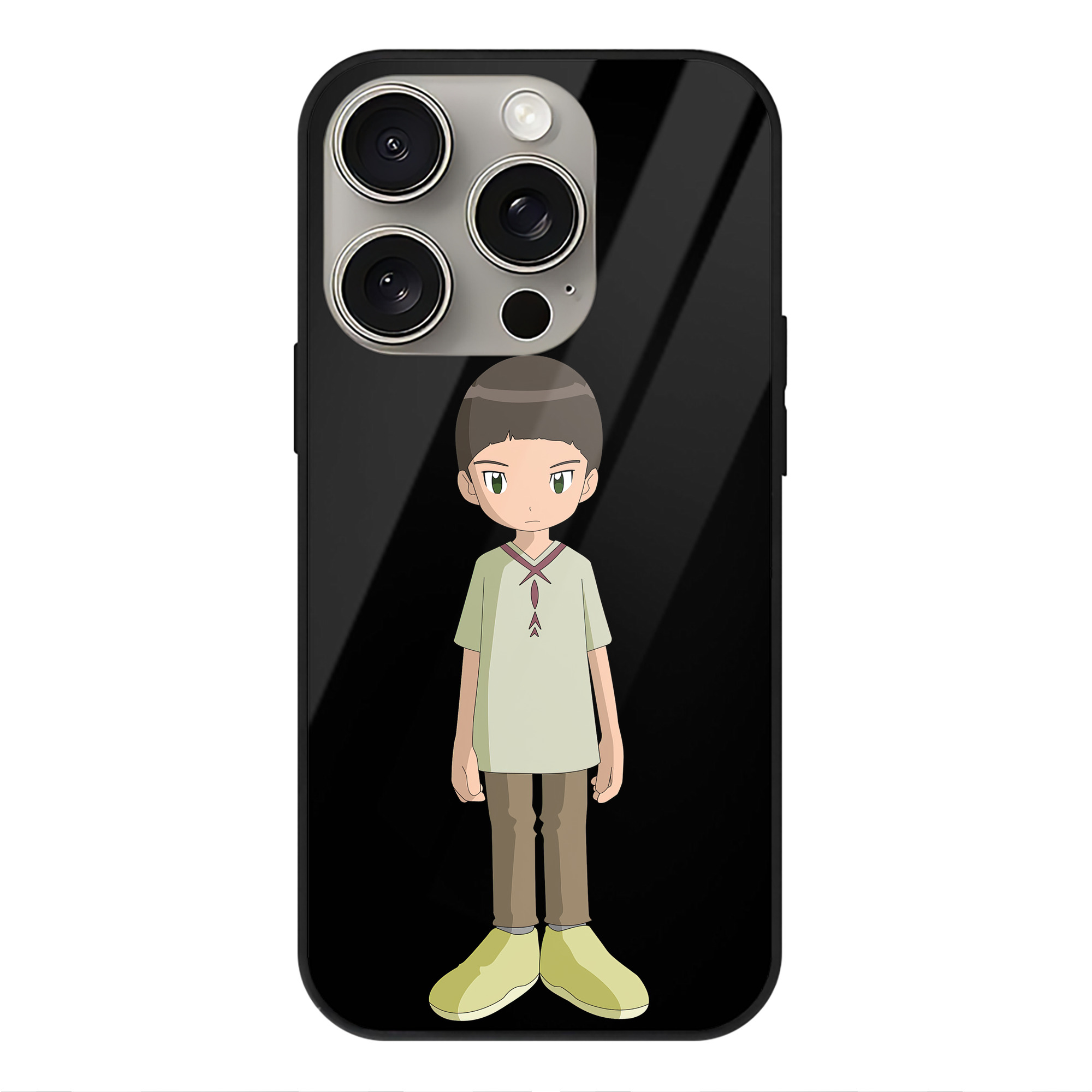 （画像用） Digimon デジタルモンスター/デジモン 【iPhone15Pro対応】スマホケース 耐衝撃＆黄変防止 背面ガラス