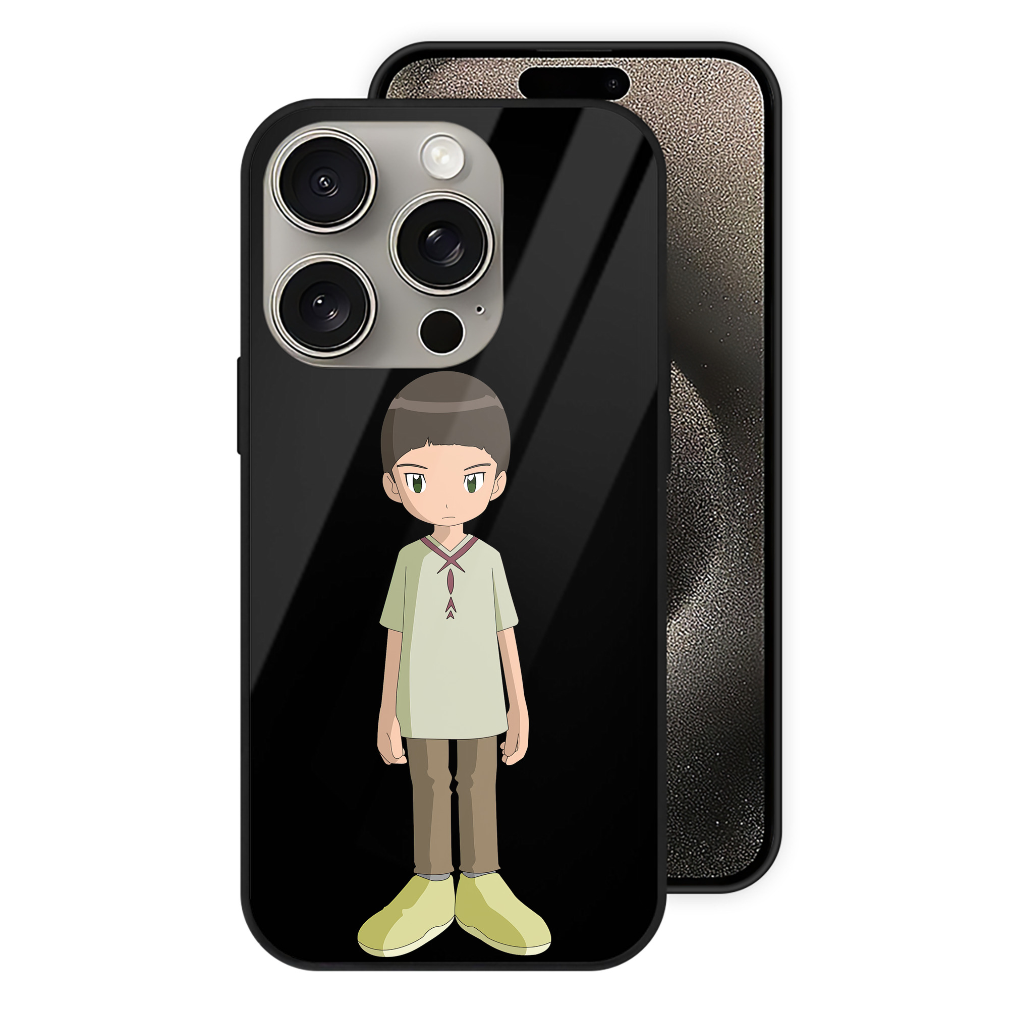 （画像用） Digimon デジタルモンスター/デジモン 【iPhone15Pro対応】スマホケース 耐衝撃＆黄変防止 背面ガラス