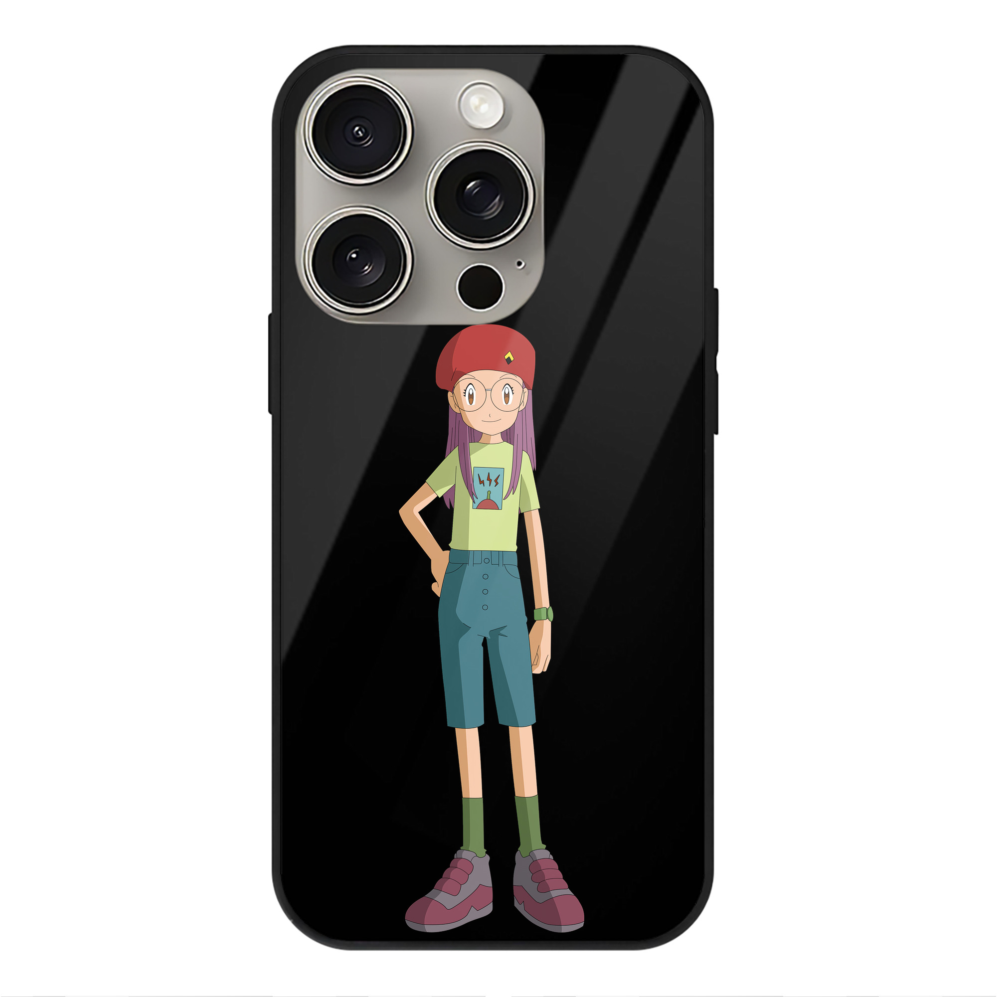 （画像用） Digimon デジタルモンスター/デジモン 【iPhone15Pro対応】スマホケース 耐衝撃＆黄変防止 背面ガラス