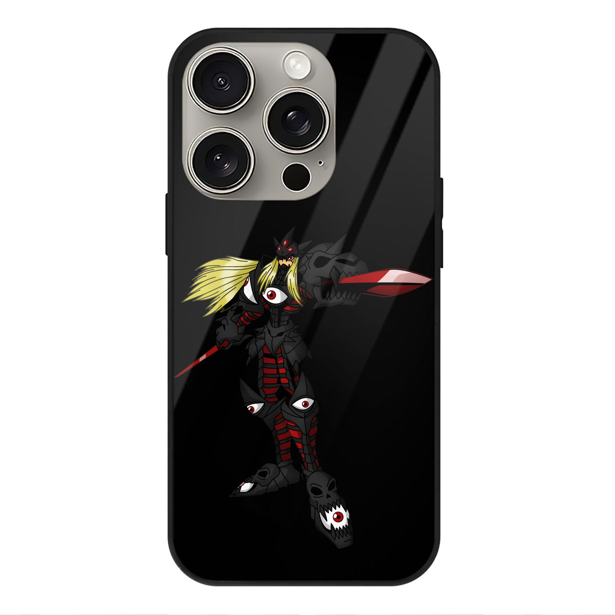 （画像用） Digimon デジタルモンスター/デジモン 【iPhone15Pro対応】スマホケース 耐衝撃＆黄変防止 背面ガラス