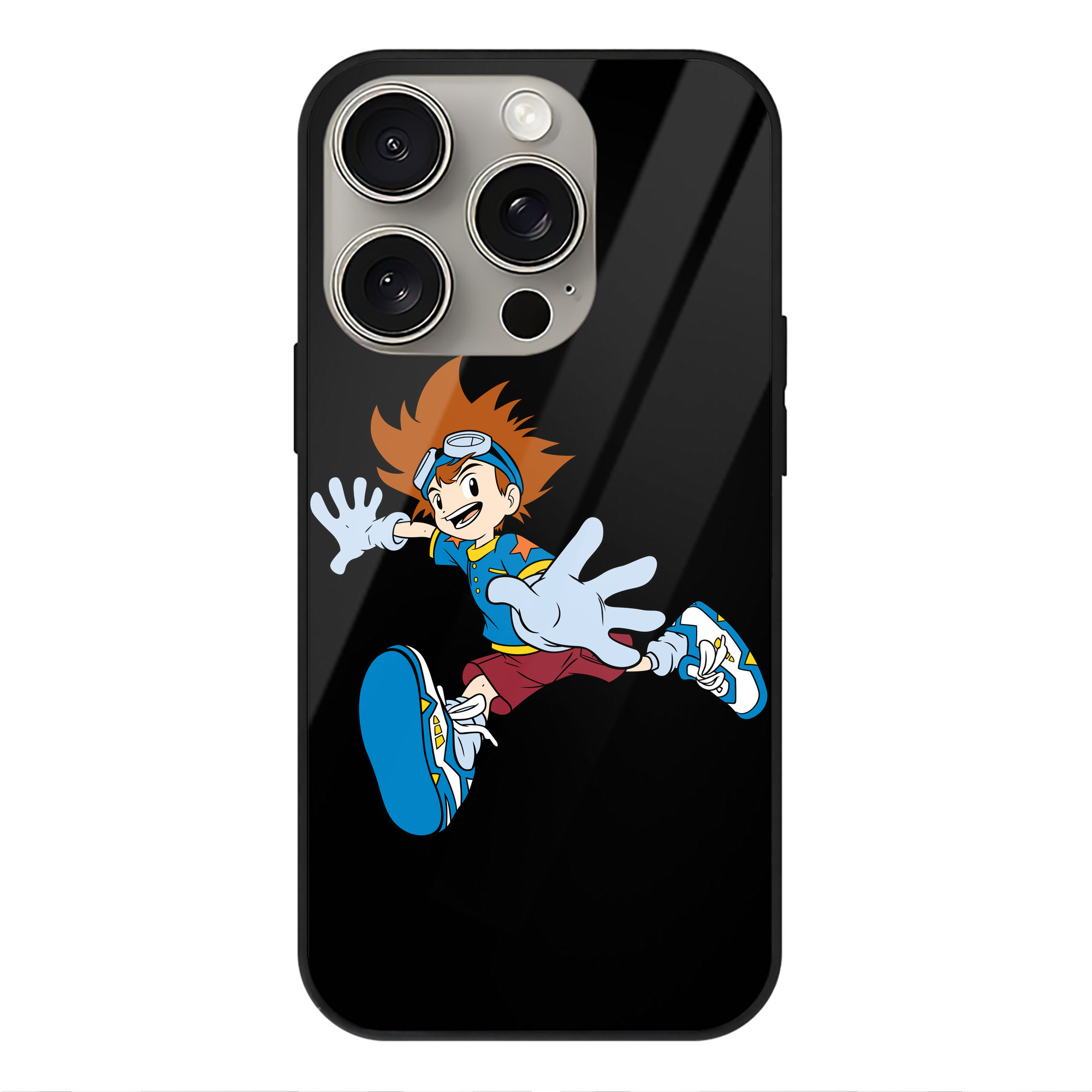 （画像用） Digimon デジタルモンスター/デジモン 【iPhone15Pro対応】スマホケース 耐衝撃＆黄変防止 背面ガラス