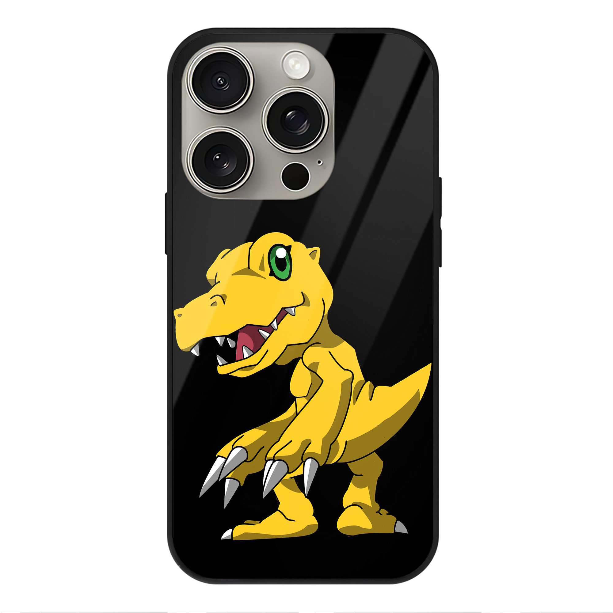 （画像用） Digimon デジタルモンスター/デジモン 【iPhone15Pro対応】スマホケース 耐衝撃＆黄変防止 背面ガラス