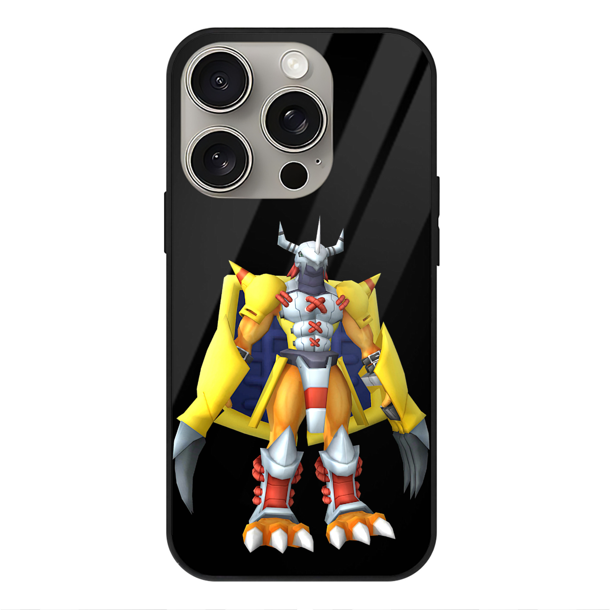 （画像用） Digimon デジタルモンスター/デジモン 【iPhone15Pro対応】スマホケース 耐衝撃＆黄変防止 背面ガラス
