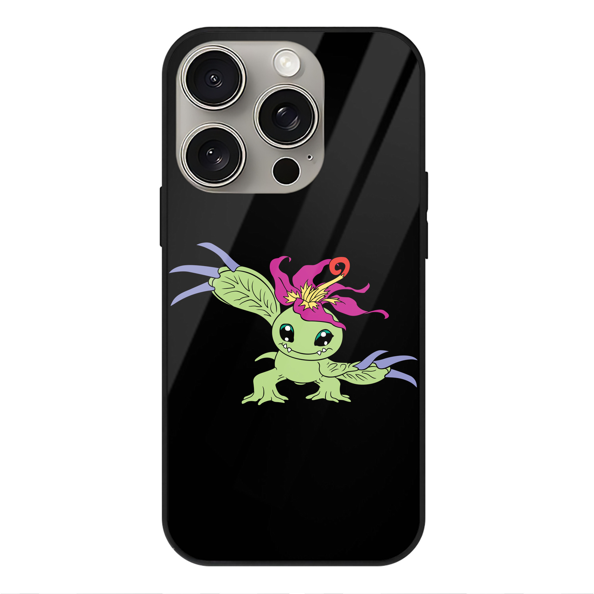 （画像用） Digimon デジタルモンスター/デジモン 【iPhone15Pro対応】スマホケース 耐衝撃＆黄変防止 背面ガラス