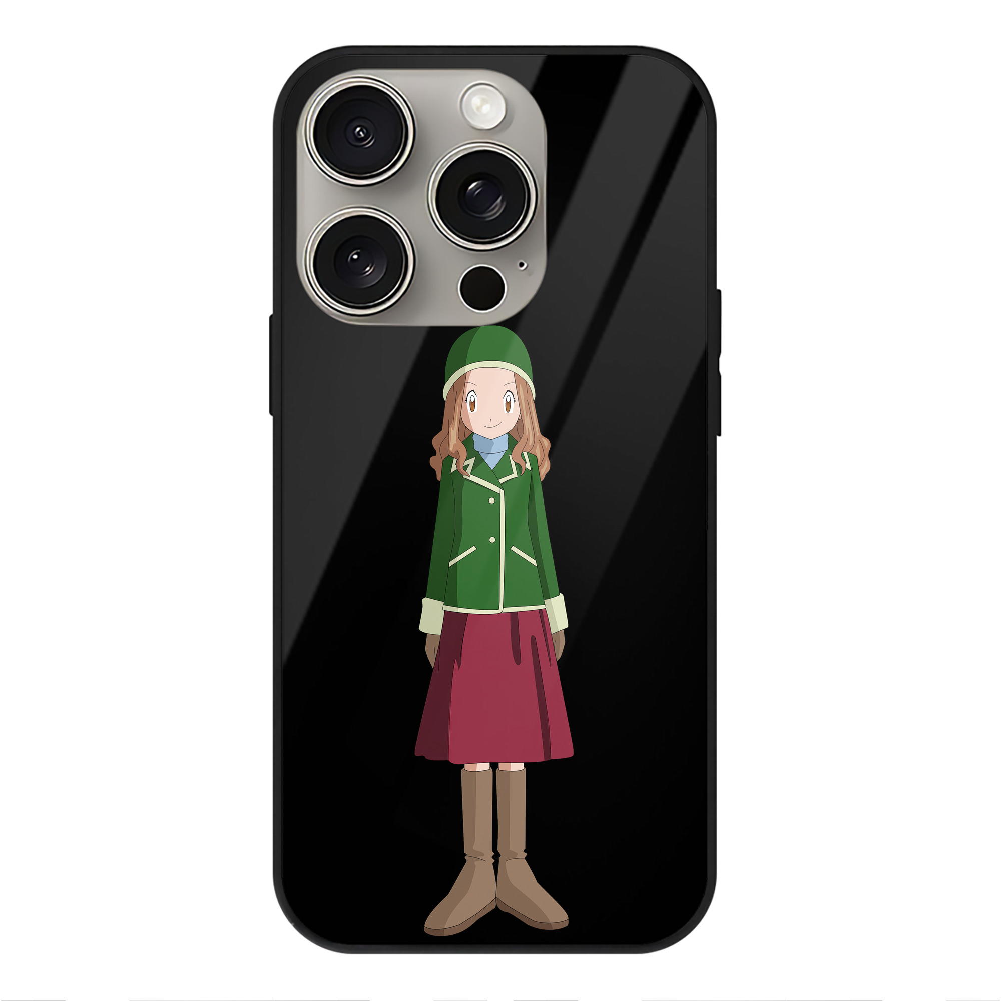 （画像用） Digimon デジタルモンスター/デジモン 【iPhone15Pro対応】スマホケース 耐衝撃＆黄変防止 背面ガラス