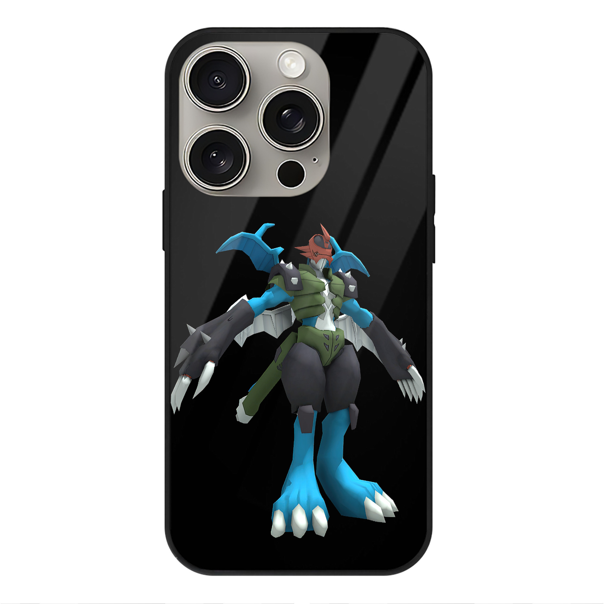 （画像用） Digimon デジタルモンスター/デジモン 【iPhone15Pro対応】スマホケース 耐衝撃＆黄変防止 背面ガラス