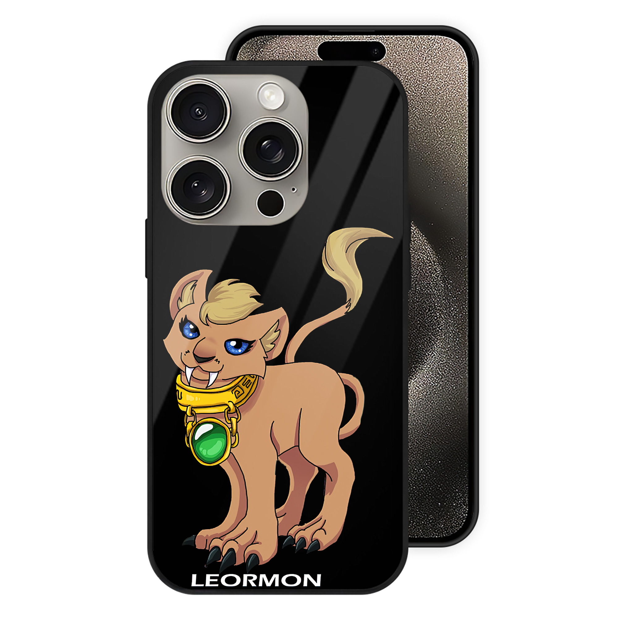 （画像用） Digimon デジタルモンスター/デジモン 【iPhone15Pro対応】スマホケース 耐衝撃＆黄変防止 背面ガラス