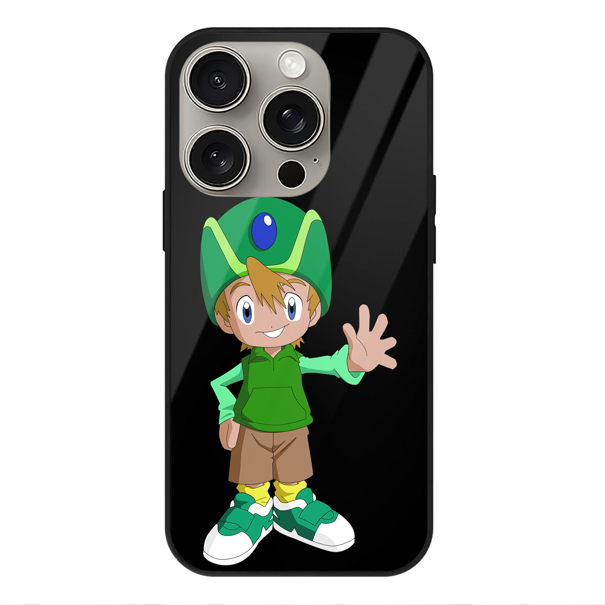 （画像用） Digimon デジタルモンスター/デジモン 【iPhone15Pro対応】スマホケース 耐衝撃＆黄変防止 背面ガラス
