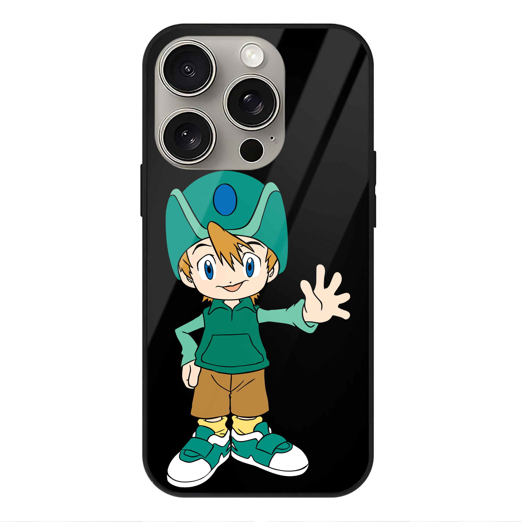 （画像用） Digimon デジタルモンスター/デジモン 【iPhone15Pro対応】スマホケース 耐衝撃＆黄変防止 背面ガラス