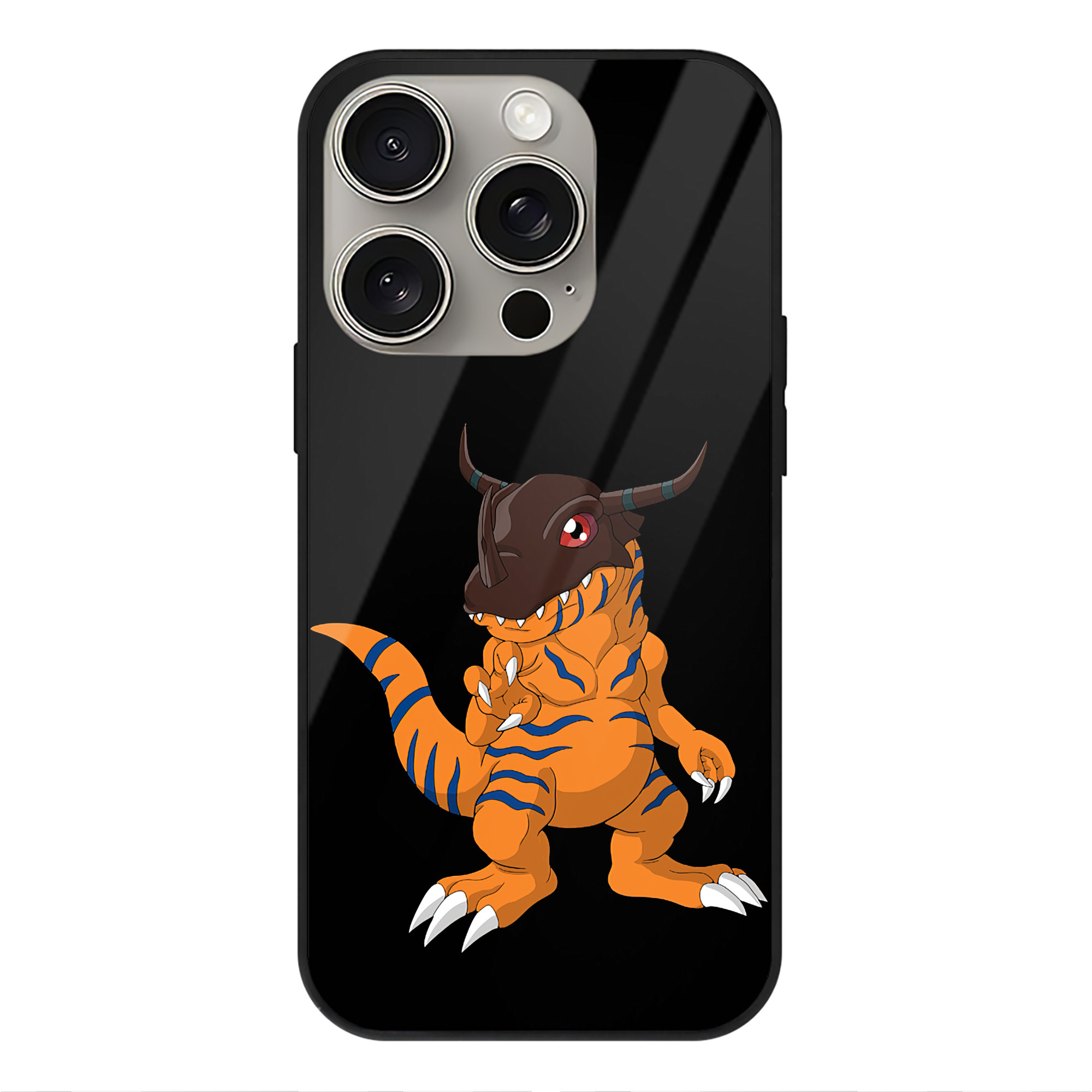 （画像用） Digimon デジタルモンスター/デジモン 【iPhone15Pro対応】スマホケース 耐衝撃＆黄変防止 背面ガラス