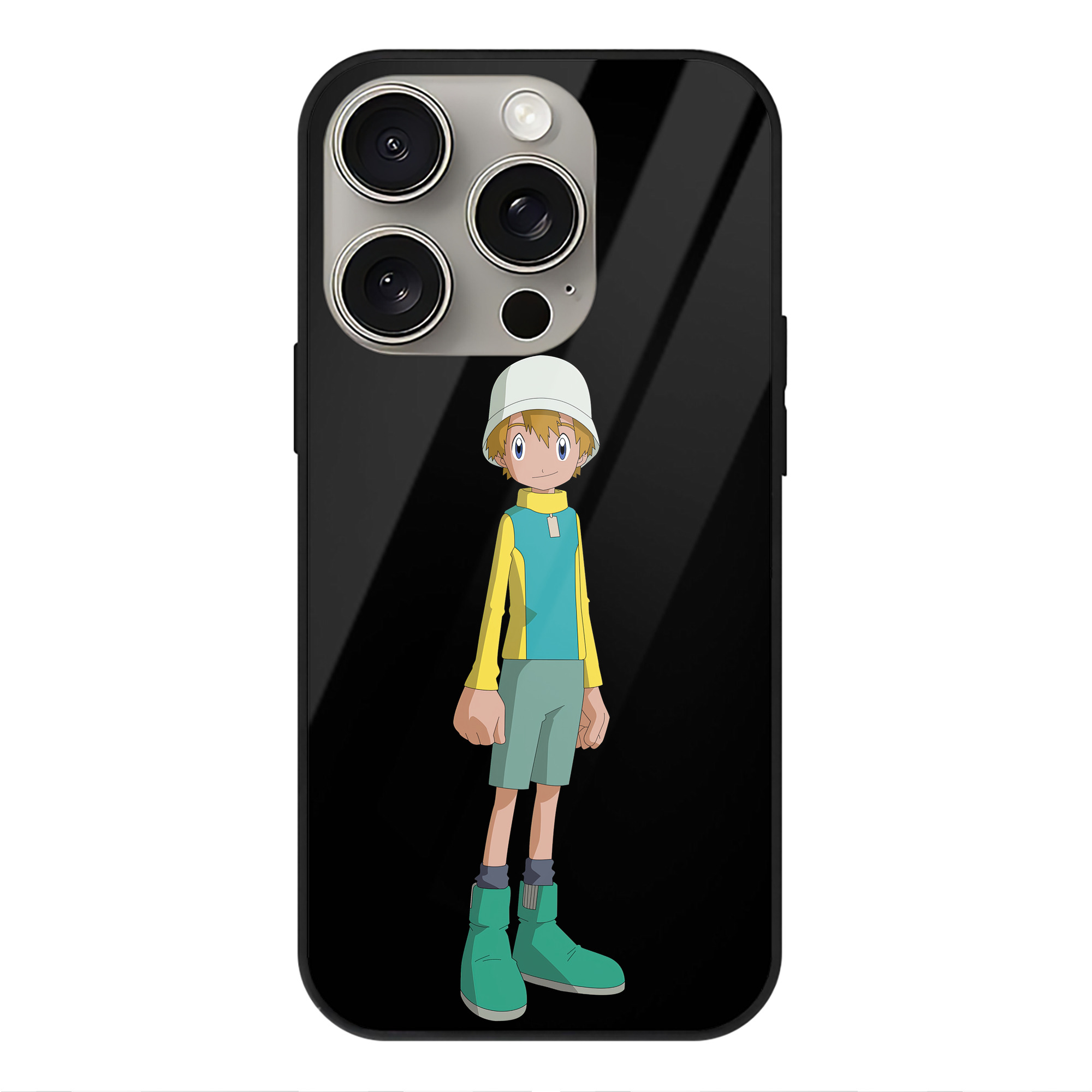 （画像用） Digimon デジタルモンスター/デジモン 【iPhone15Pro対応】スマホケース 耐衝撃＆黄変防止 背面ガラス