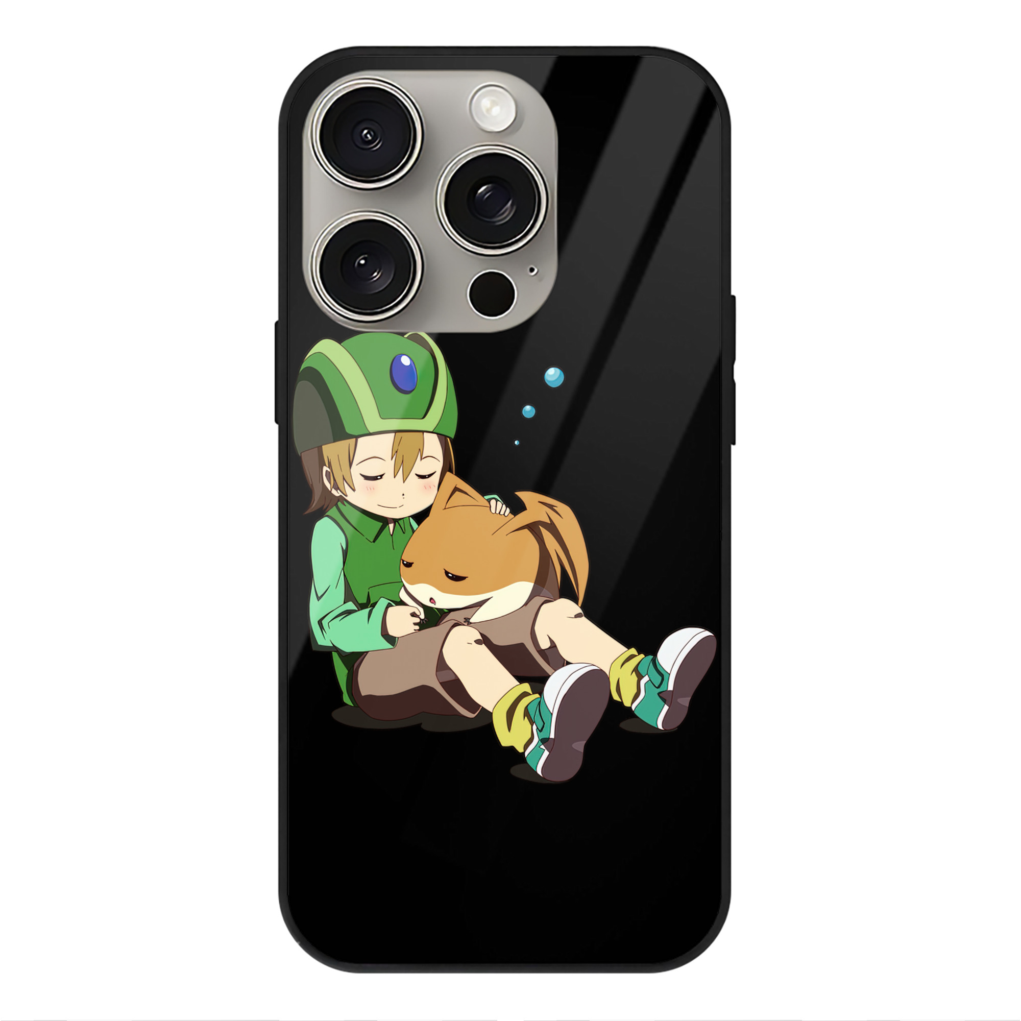 （画像用） Digimon デジタルモンスター/デジモン 【iPhone15Pro対応】スマホケース 耐衝撃＆黄変防止 背面ガラス