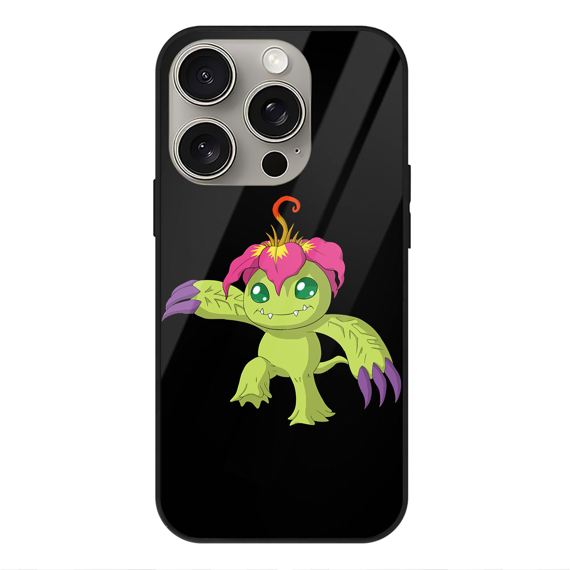（画像用） Digimon デジタルモンスター/デジモン 【iPhone15Pro対応】スマホケース 耐衝撃＆黄変防止 背面ガラス