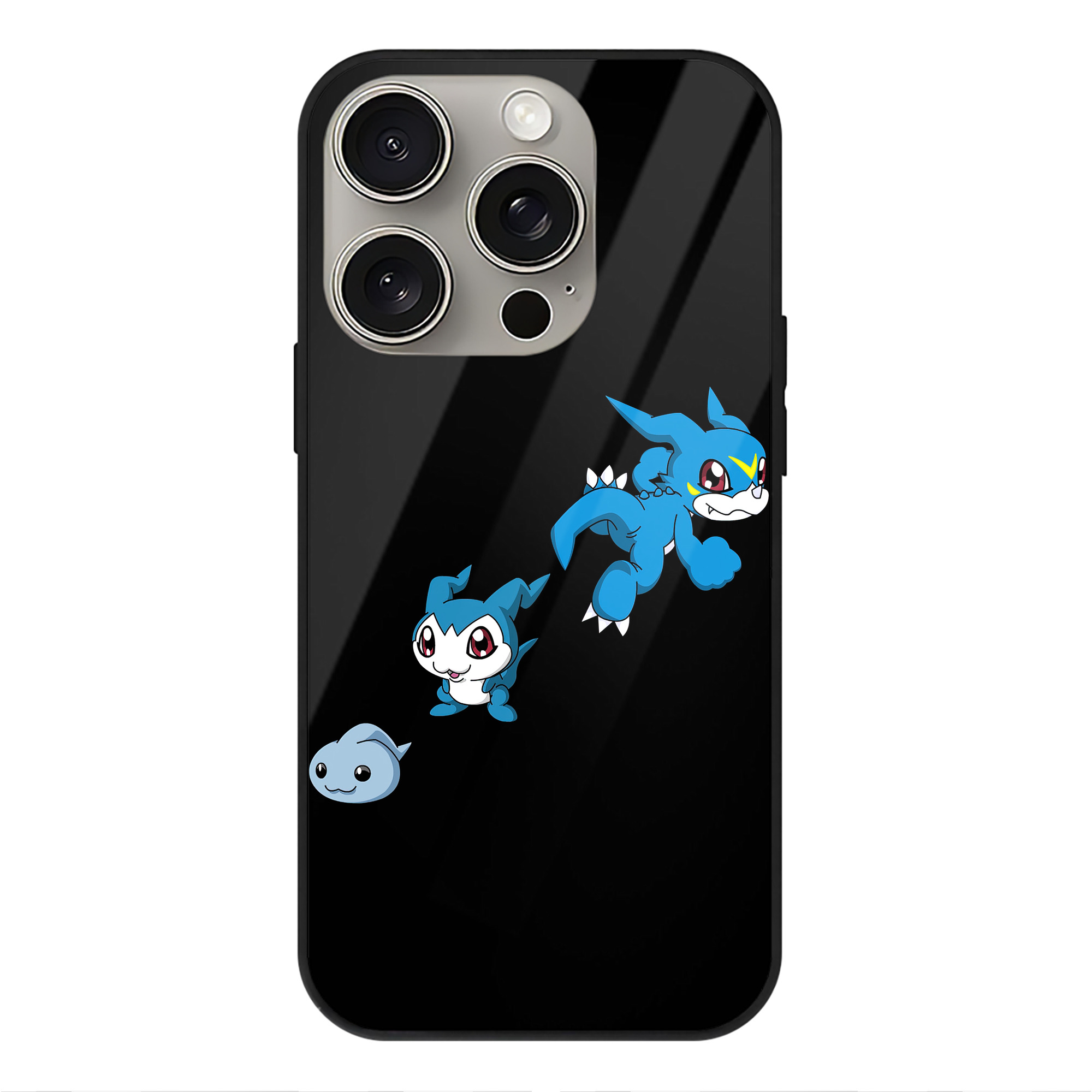 （画像用） Digimon デジタルモンスター/デジモン 【iPhone15Pro対応】スマホケース 耐衝撃＆黄変防止 背面ガラス