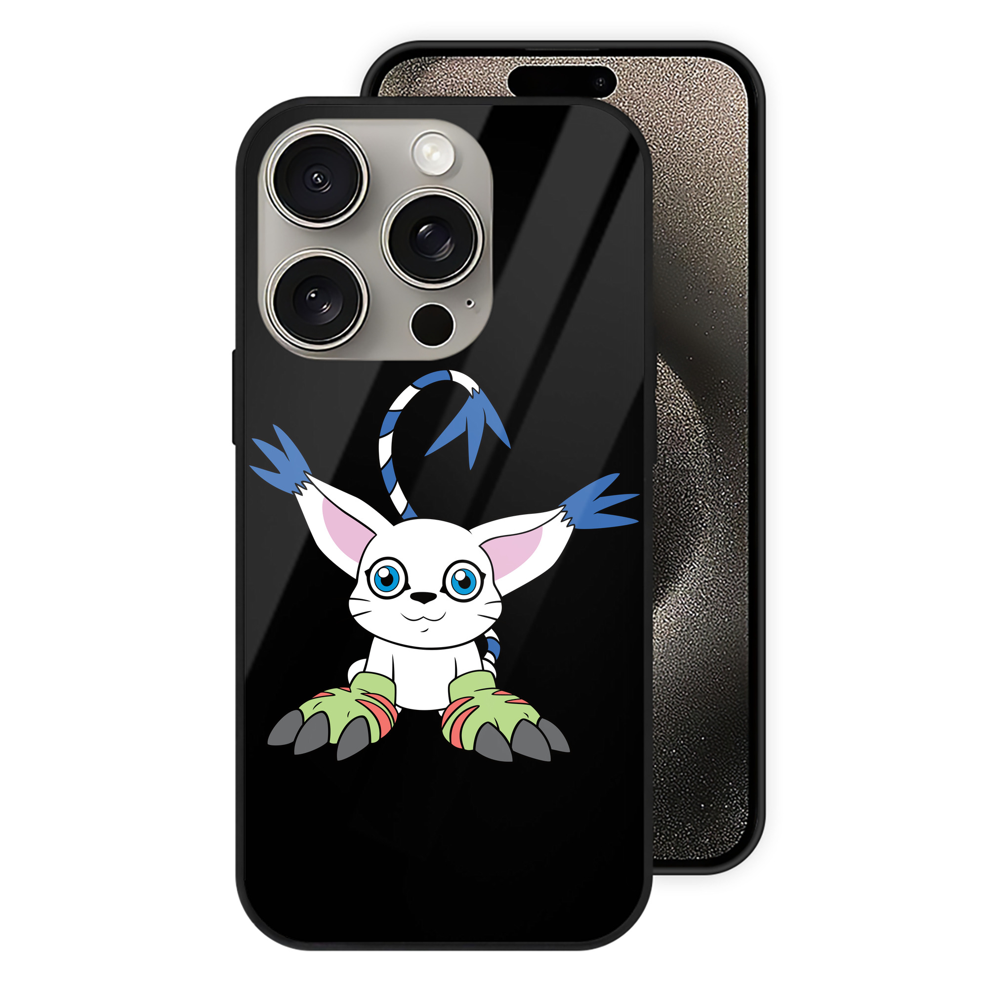 （画像用） Digimon デジタルモンスター/デジモン 【iPhone15Pro対応】スマホケース 耐衝撃＆黄変防止 背面ガラス