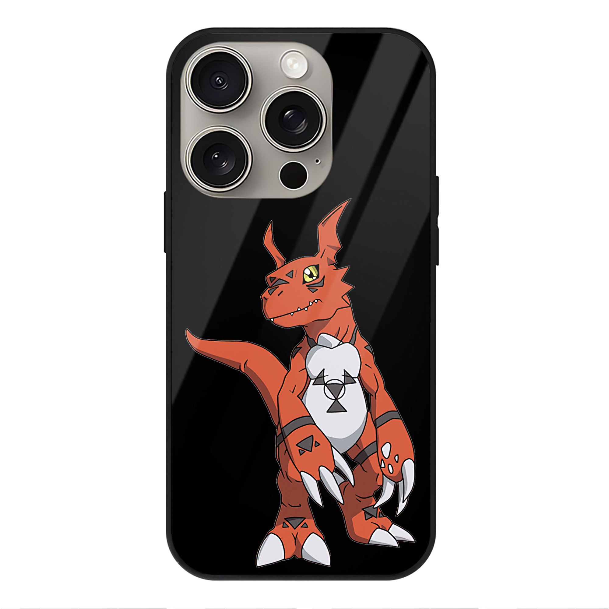 （画像用） Digimon デジタルモンスター/デジモン 【iPhone15Pro対応】スマホケース 耐衝撃＆黄変防止 背面ガラス