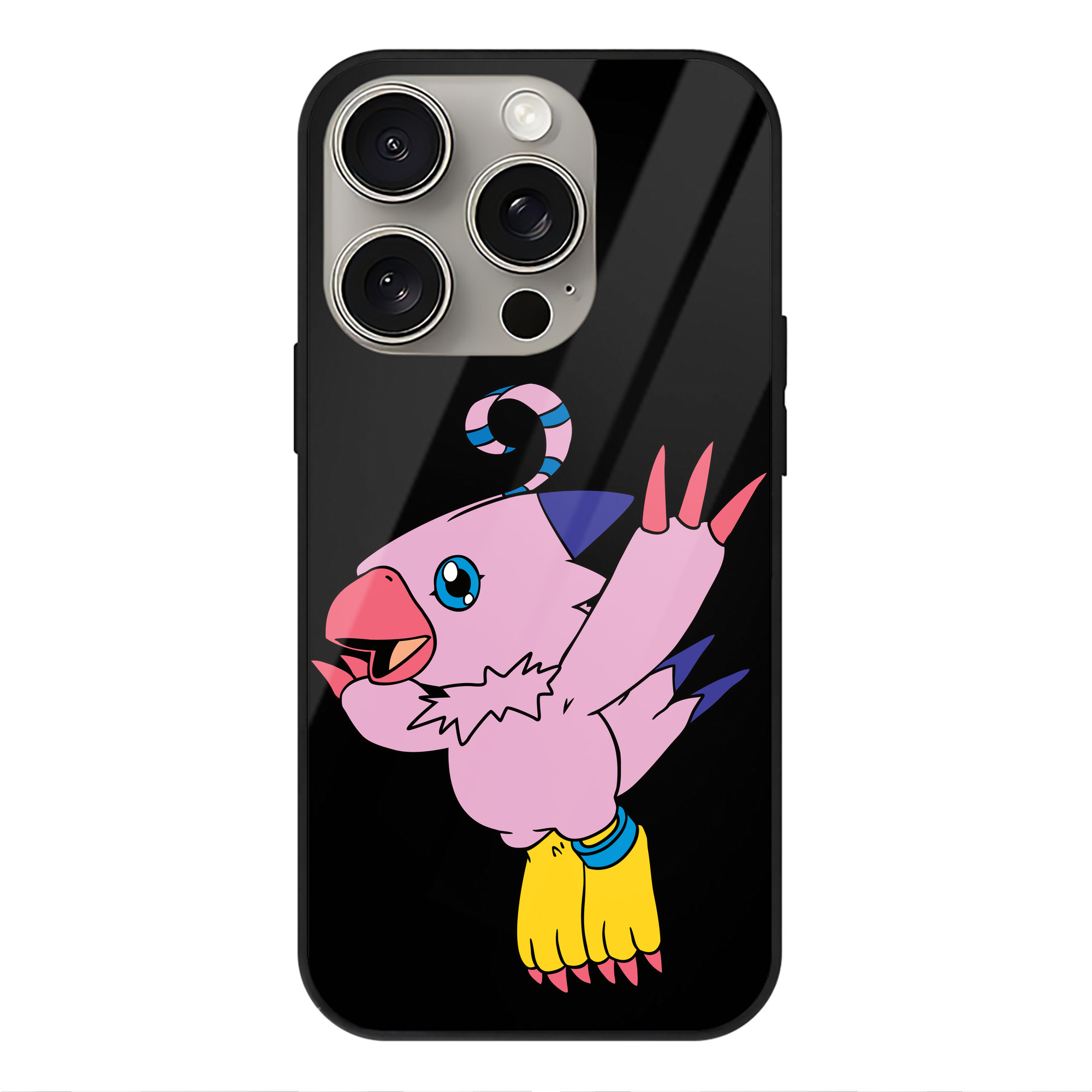 （画像用） Digimon デジタルモンスター/デジモン 【iPhone15Pro対応】スマホケース 耐衝撃＆黄変防止 背面ガラス