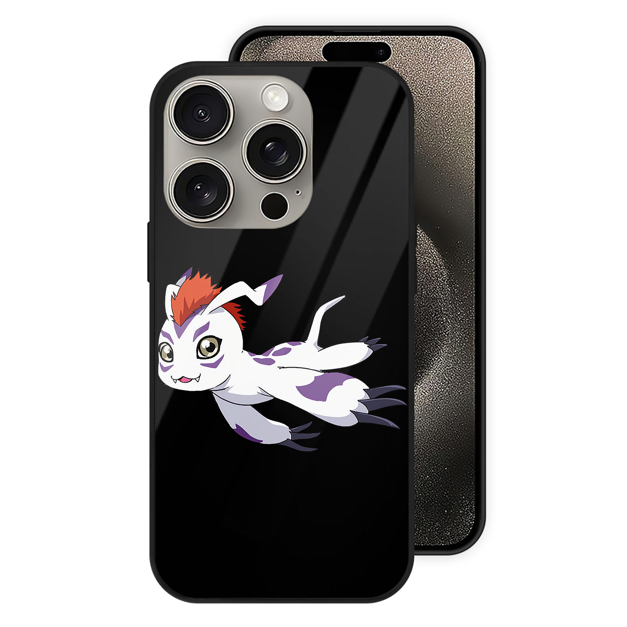 （画像用） Digimon デジタルモンスター/デジモン 【iPhone15Pro対応】スマホケース 耐衝撃＆黄変防止 背面ガラス