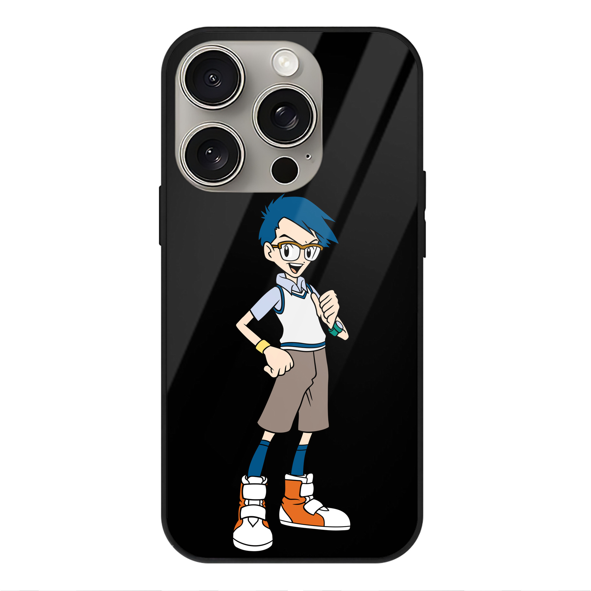 （画像用） Digimon デジタルモンスター/デジモン 【iPhone15Pro対応】スマホケース 耐衝撃＆黄変防止 背面ガラス