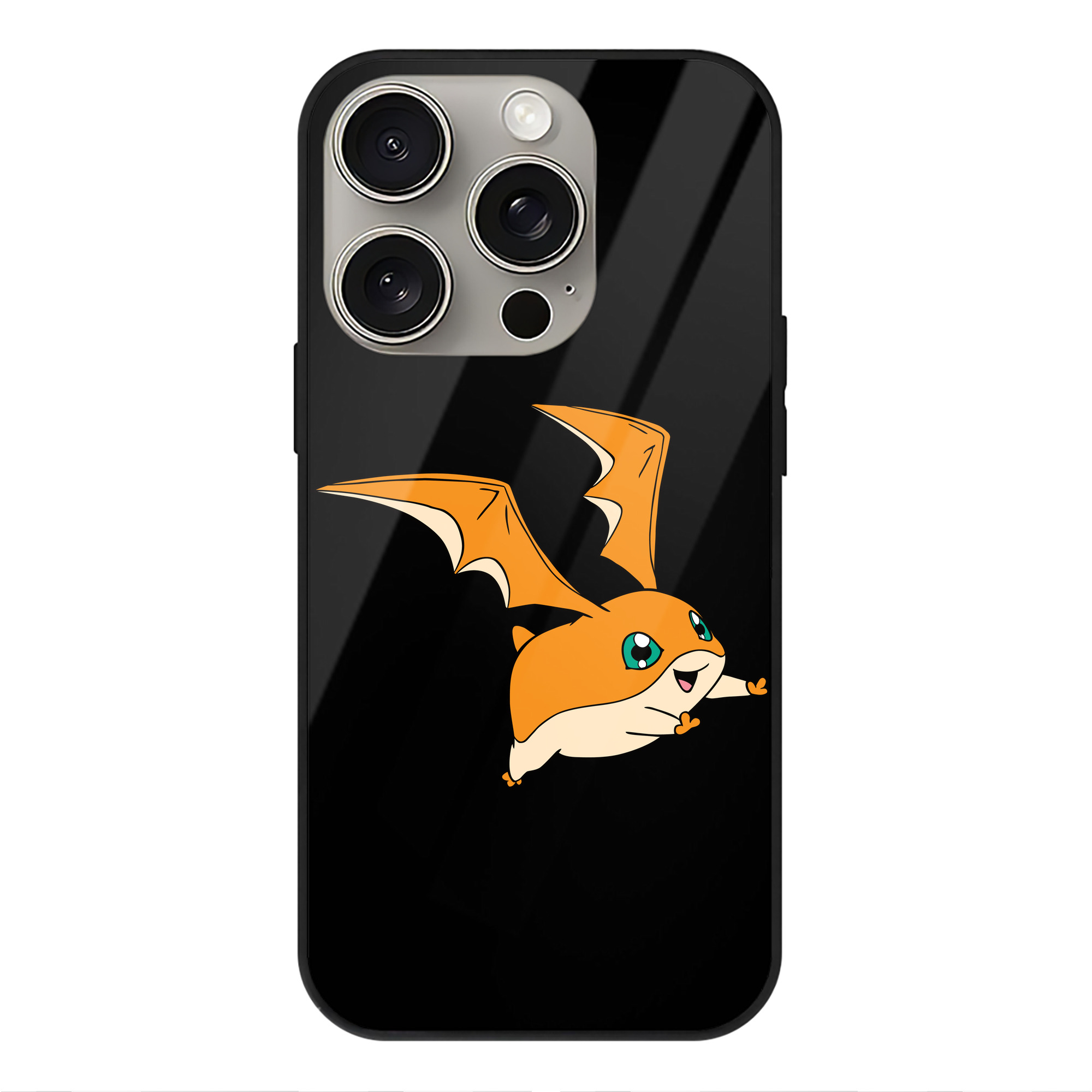 （画像用） Digimon デジタルモンスター/デジモン 【iPhone15Pro対応】スマホケース 耐衝撃＆黄変防止 背面ガラス