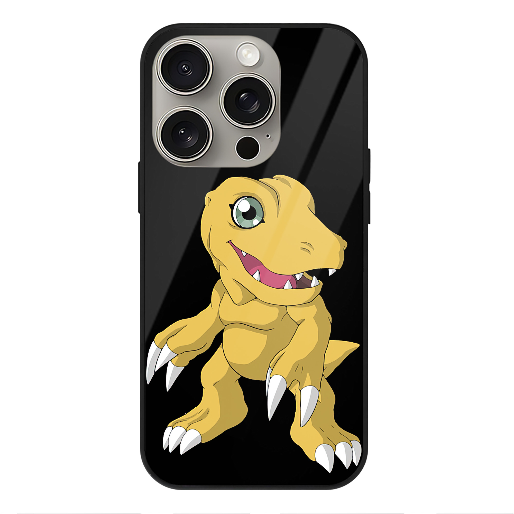 （画像用） Digimon デジタルモンスター/デジモン 【iPhone15Pro対応】スマホケース 耐衝撃＆黄変防止 背面ガラス