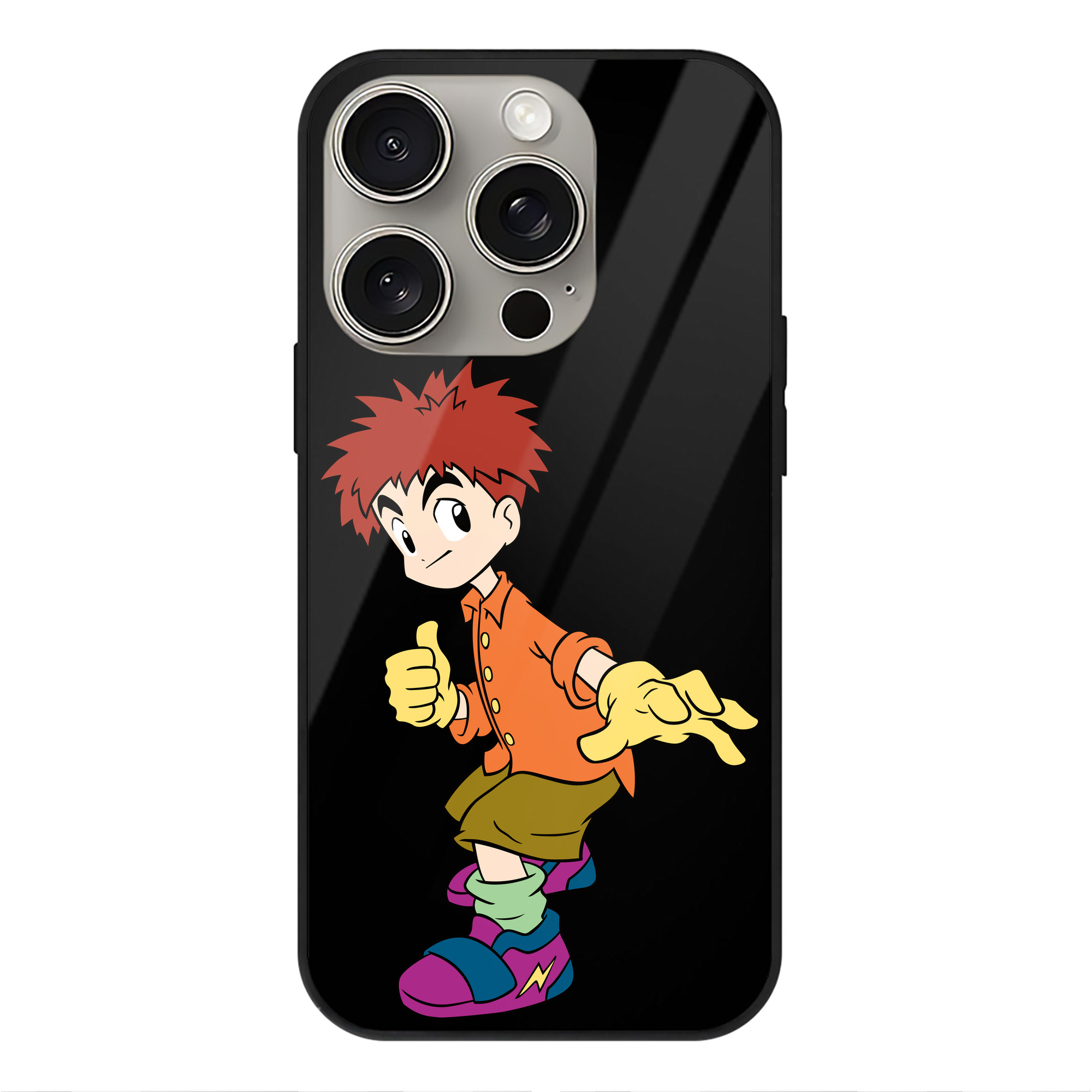 （画像用） Digimon デジタルモンスター/デジモン 【iPhone15Pro対応】スマホケース 耐衝撃＆黄変防止 背面ガラス