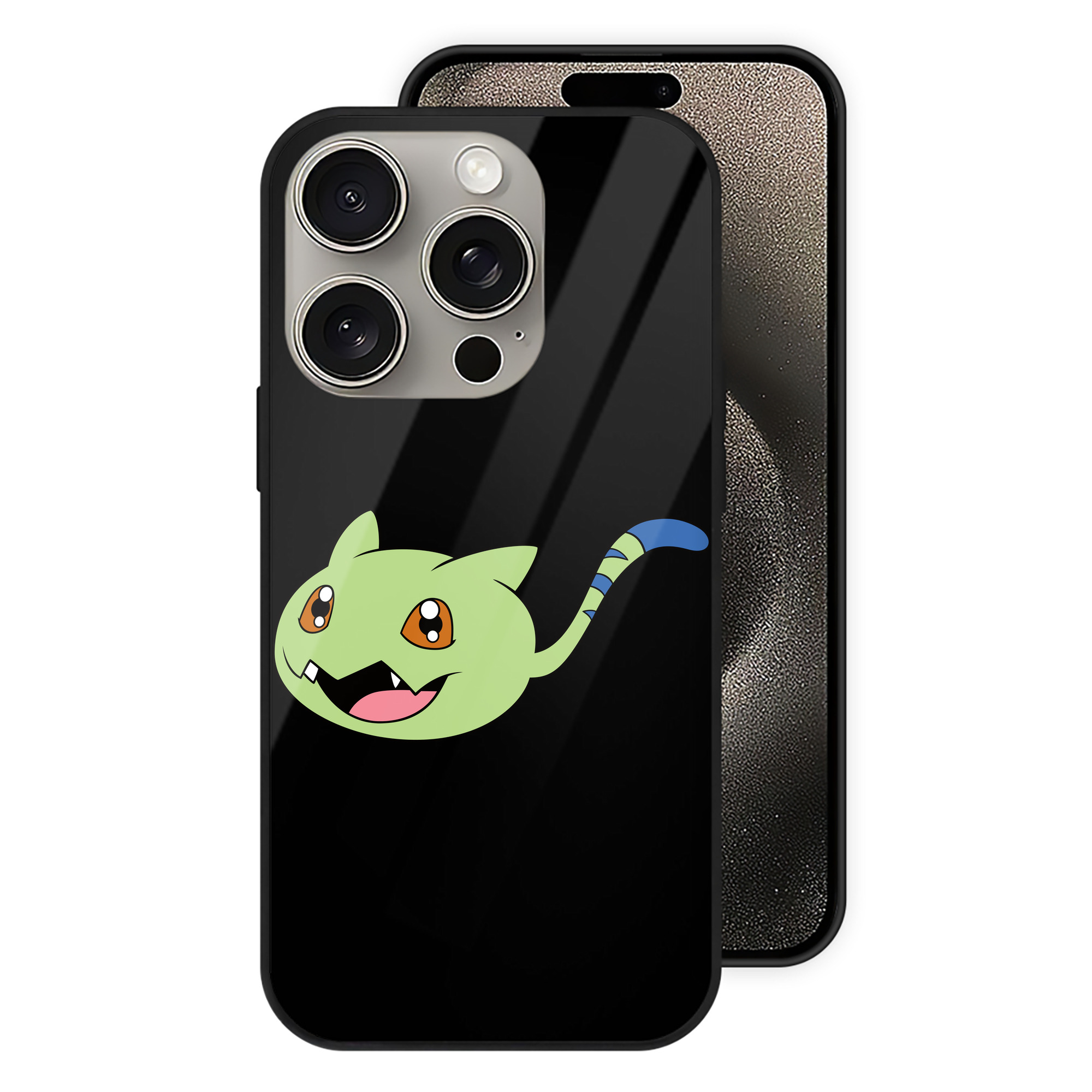 （画像用） Digimon デジタルモンスター/デジモン 【iPhone15Pro対応】スマホケース 耐衝撃＆黄変防止 背面ガラス