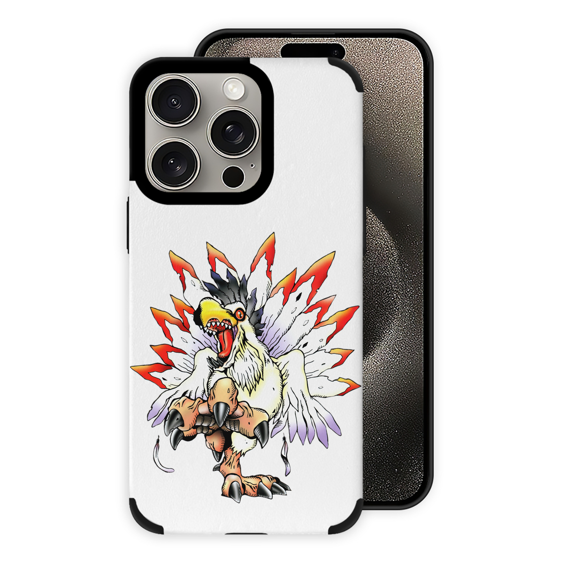 （画像用） Digimon デジタルモンスター/デジモン 【iPhone15ProMax対応】 PUレザー スマホケース 耐衝撃＆黄変防止