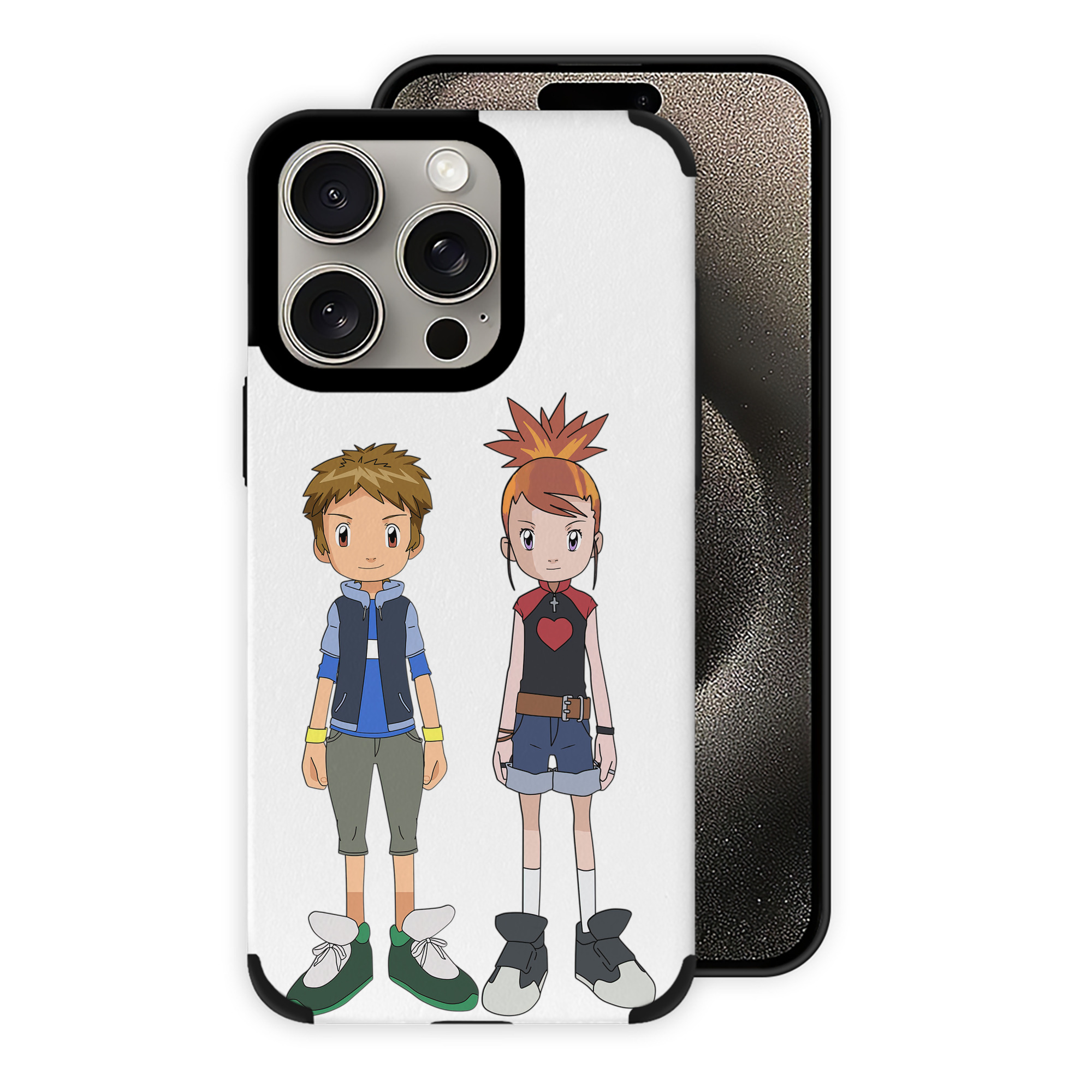 （画像用） Digimon デジタルモンスター/デジモン 【iPhone15ProMax対応】 PUレザー スマホケース 耐衝撃＆黄変防止
