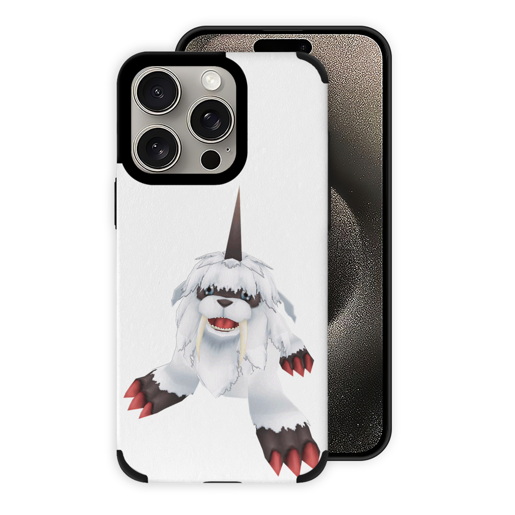 （画像用） Digimon デジタルモンスター/デジモン 【iPhone15ProMax対応】 PUレザー スマホケース 耐衝撃＆黄変防止
